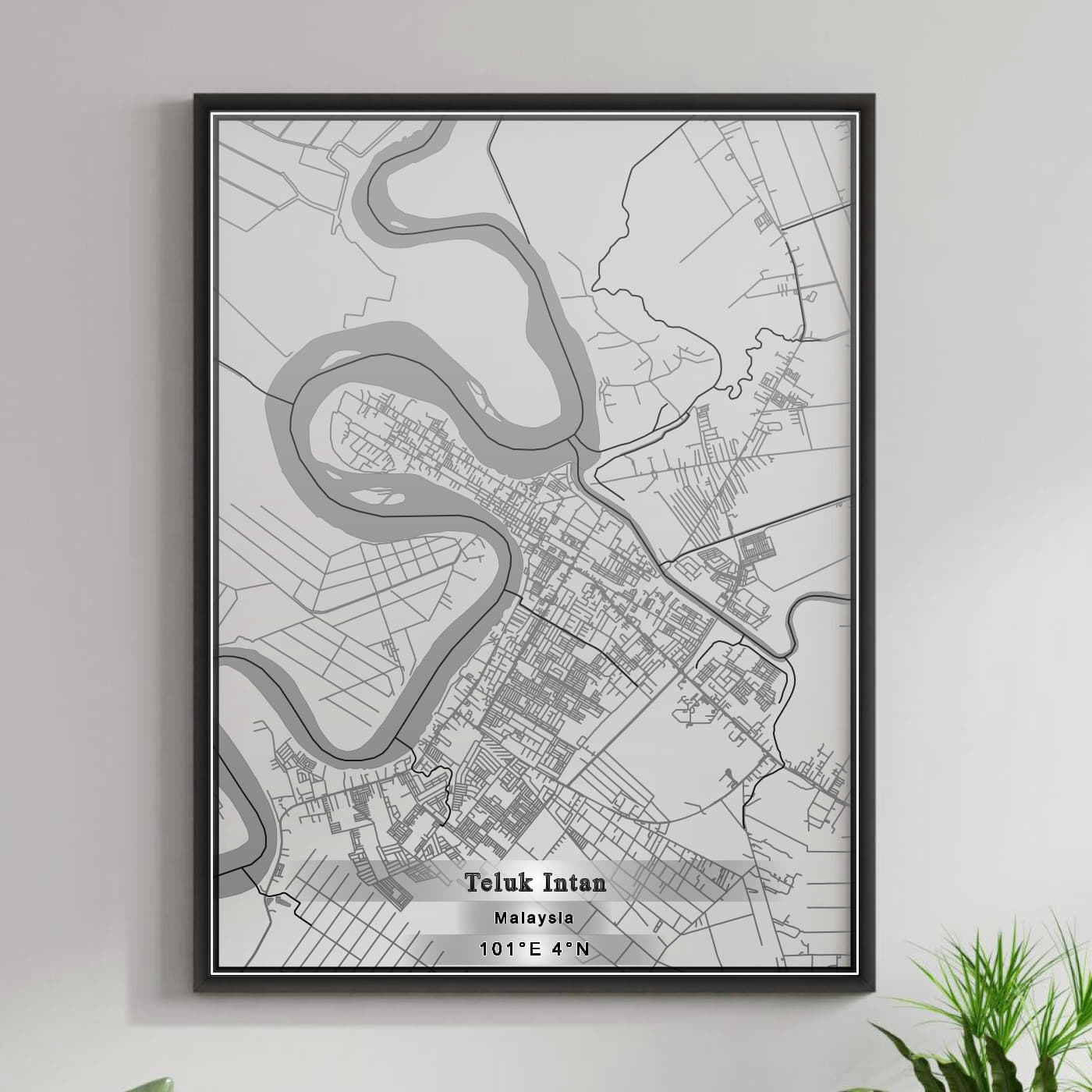 ROAD MAP OF TELUK INTAN, MALAYSIA BY MAPBAKES