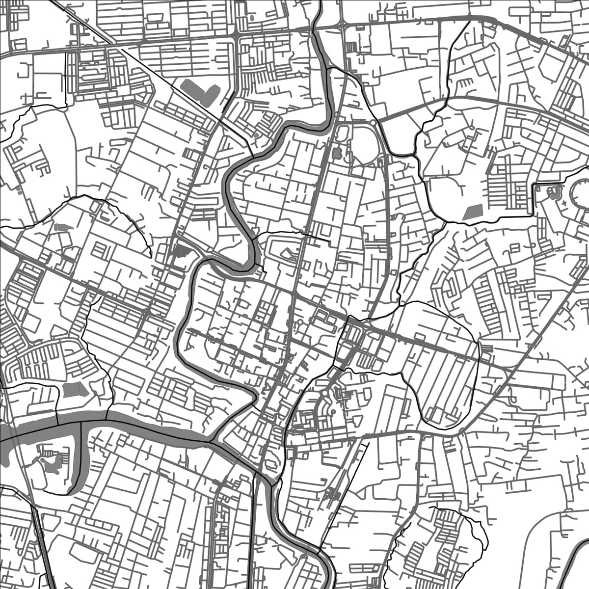 ROAD MAP OF ALOR SETAR, MALAYSIA BY MAPBAKES