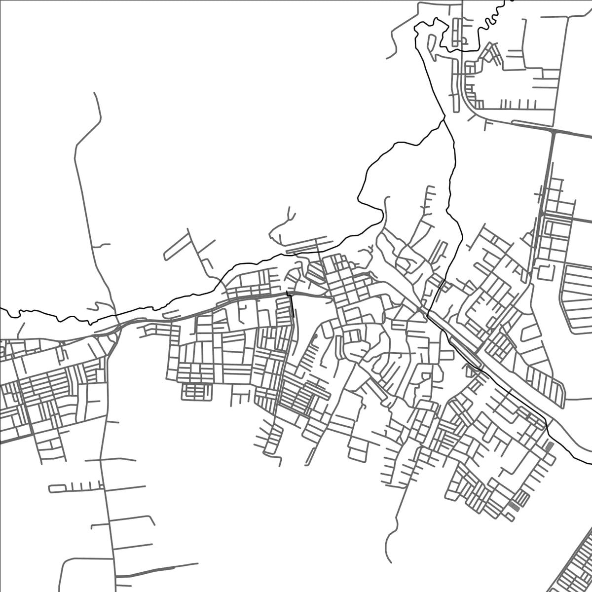 ROAD MAP OF BAHAU, MALAYSIA BY MAPBAKES