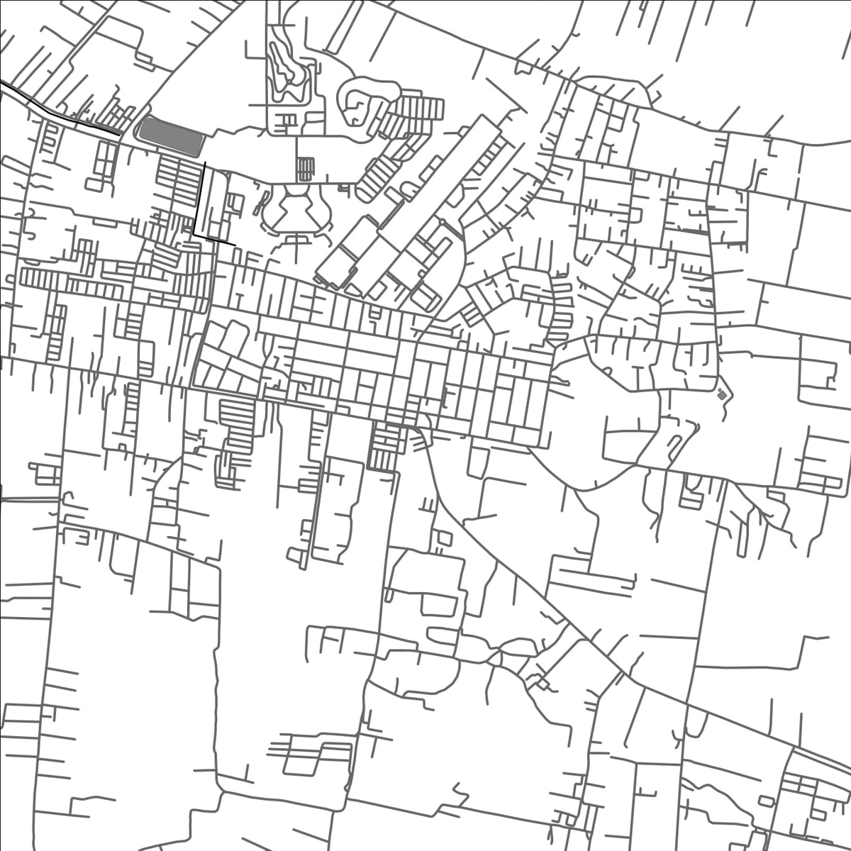 ROAD MAP OF BAKRI, MALAYSIA BY MAPBAKES