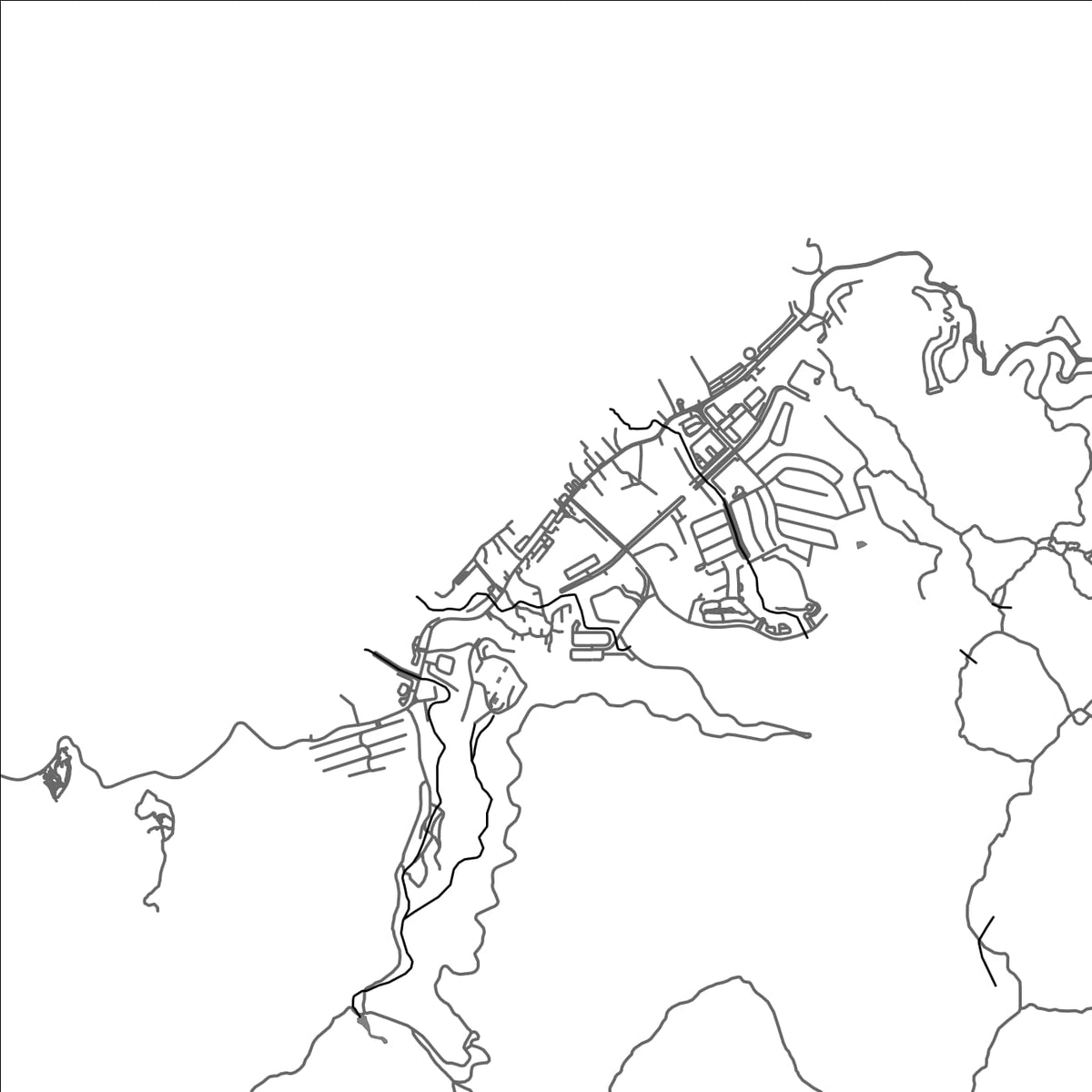 ROAD MAP OF BATU FERINGGI, MALAYSIA BY MAPBAKES