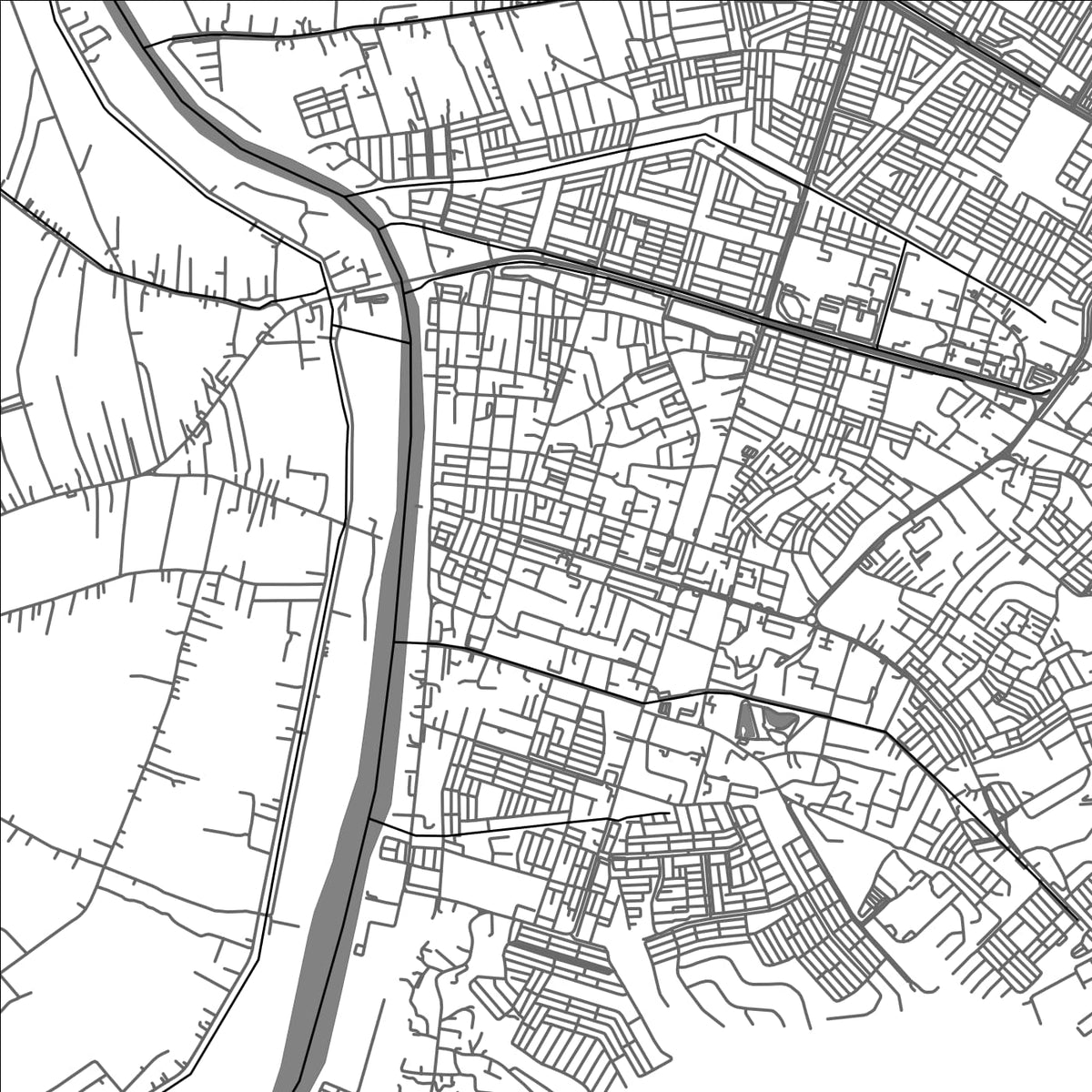 ROAD MAP OF BATU PAHAT, MALAYSIA BY MAPBAKES