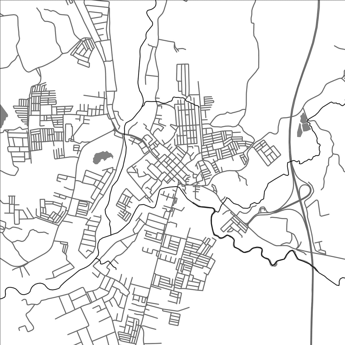 ROAD MAP OF BIDUR, MALAYSIA BY MAPBAKES