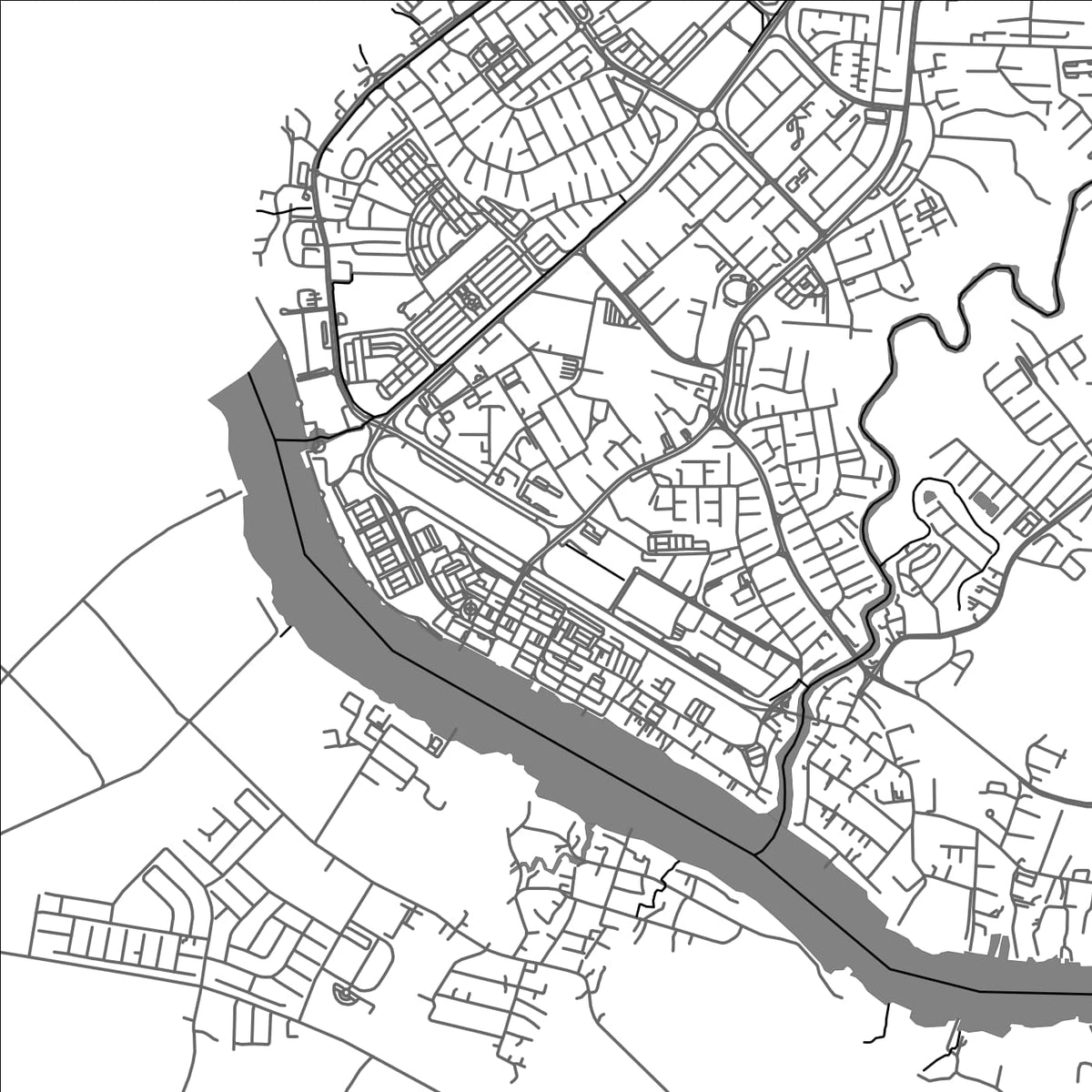 ROAD MAP OF BINTULU, MALAYSIA BY MAPBAKES