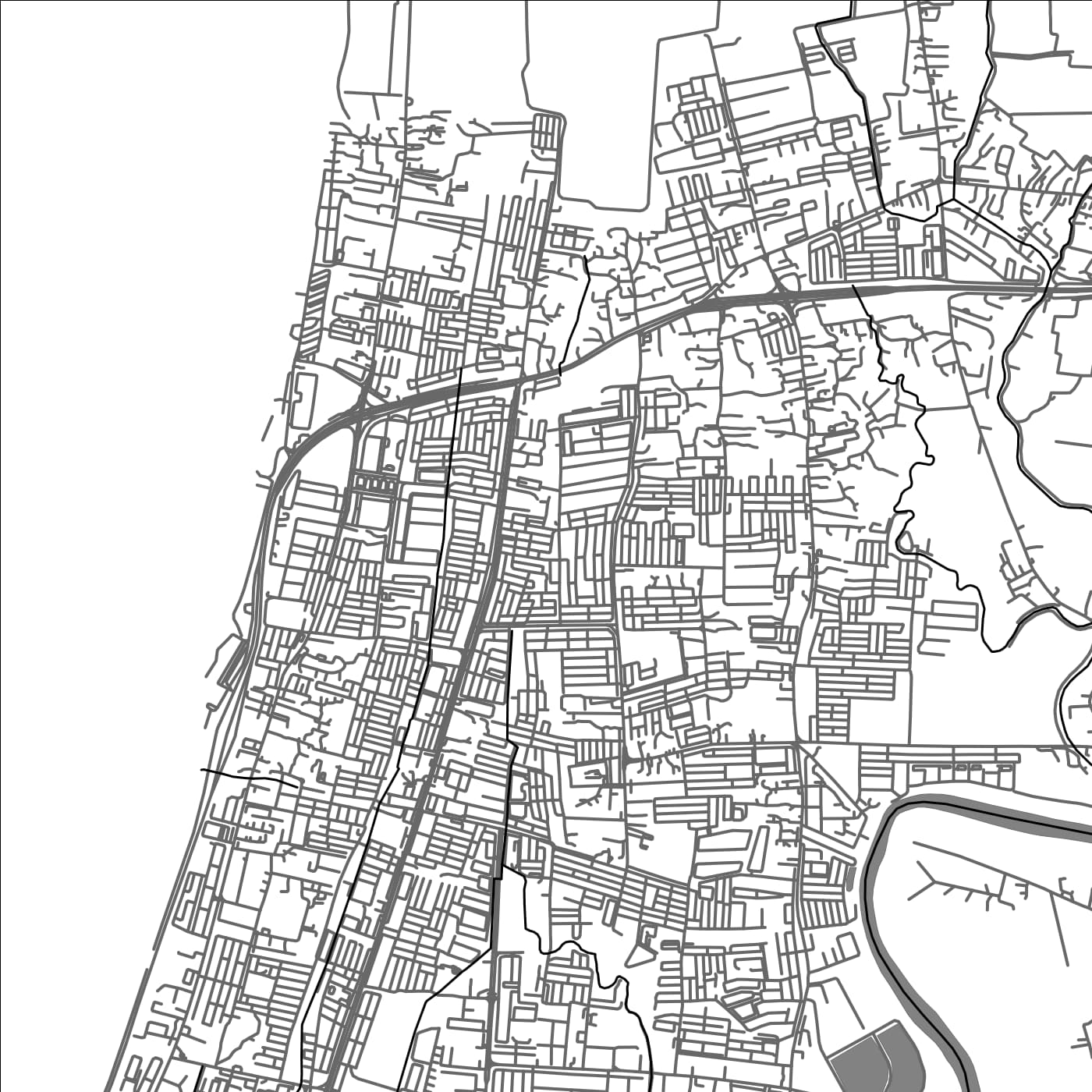 ROAD MAP OF BUTTERWORTH, MALAYSIA BY MAPBAKES