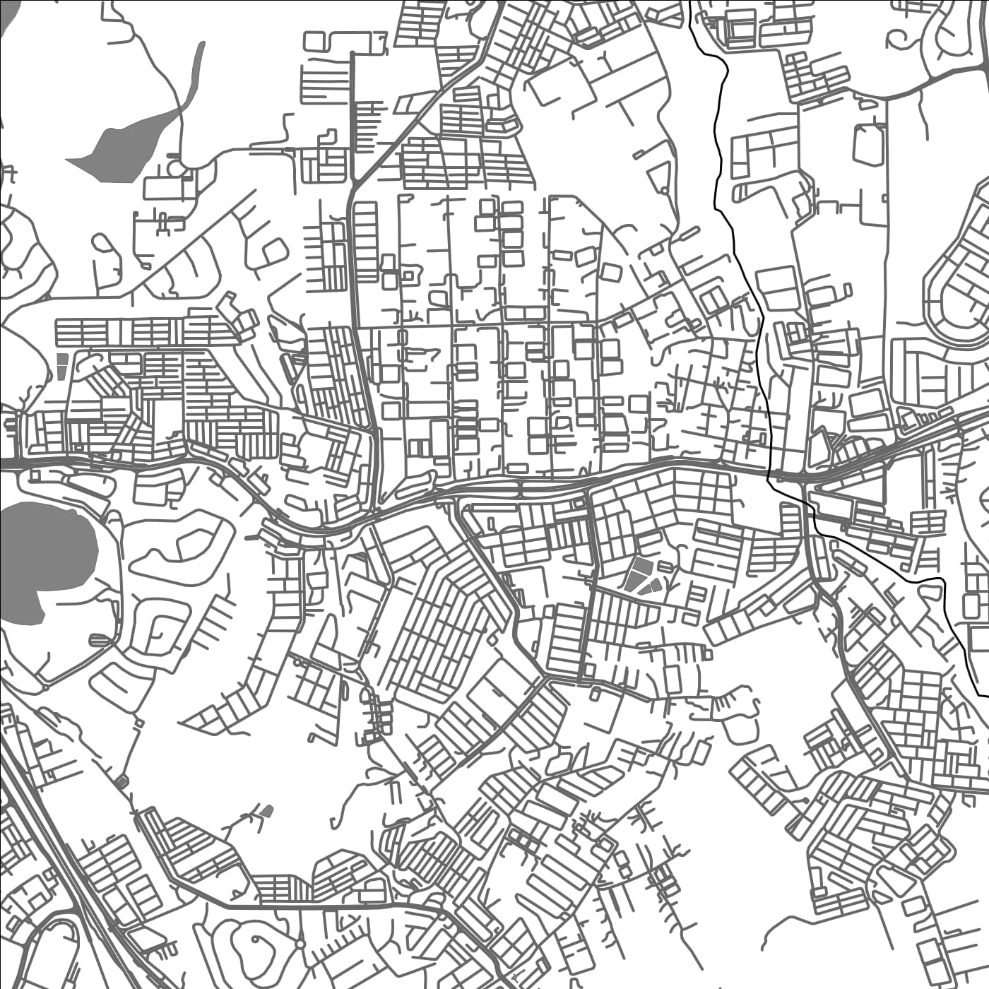 ROAD MAP OF KAMPONG BAHARU BALAKONG, MALAYSIA BY MAPBAKES