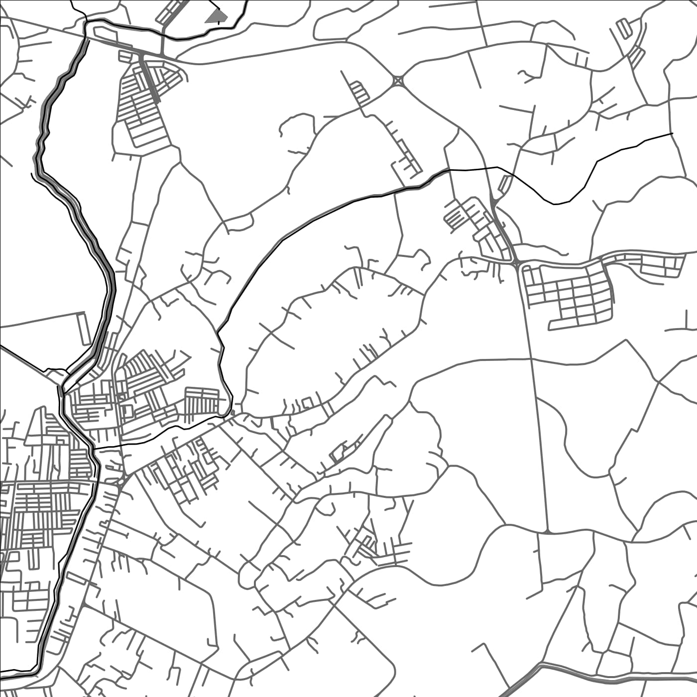 ROAD MAP OF KAMPUNG AYER MOLEK, MALAYSIA BY MAPBAKES