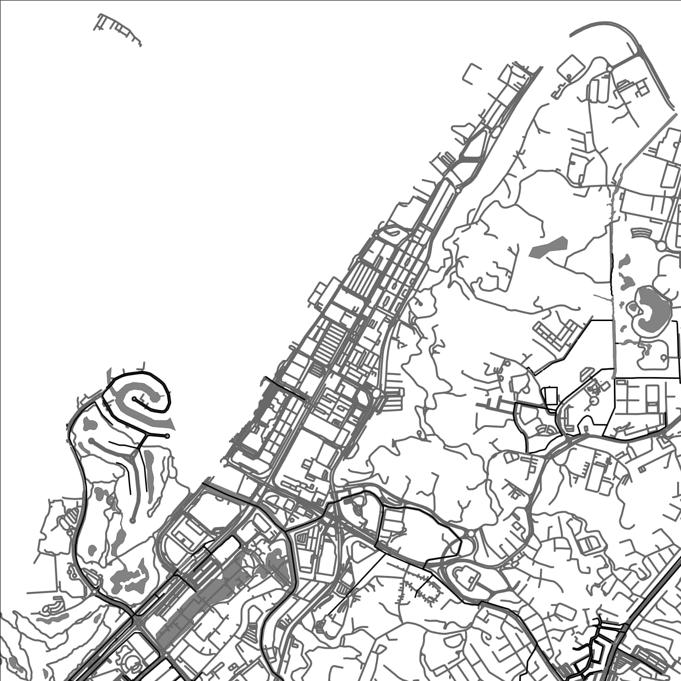 ROAD MAP OF KOTA KINABALU, MALAYSIA BY MAPBAKES