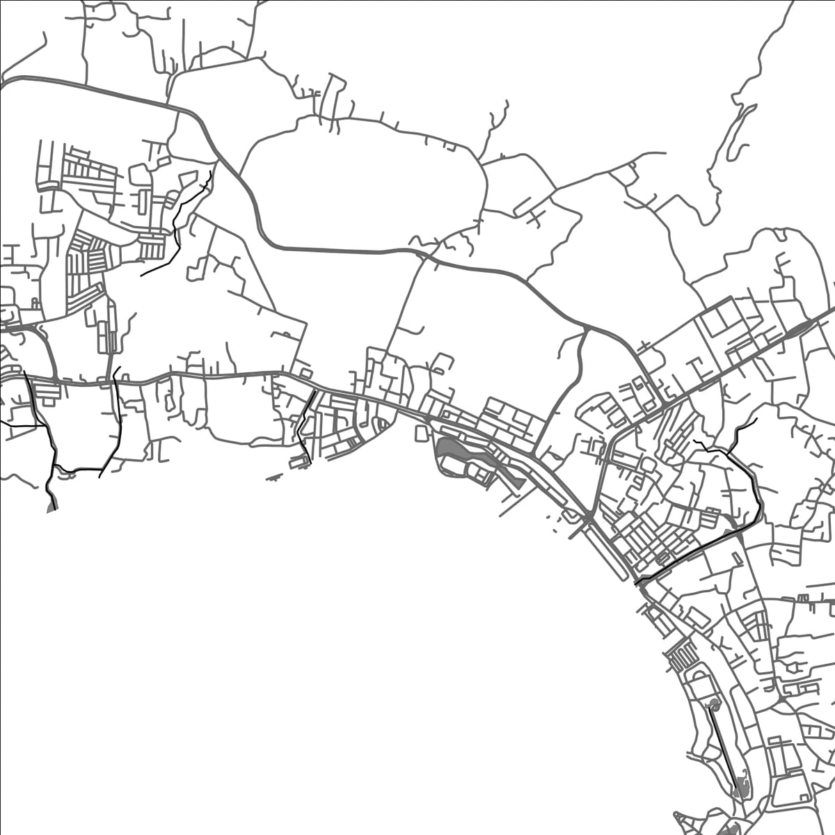 ROAD MAP OF KUAH, MALAYSIA BY MAPBAKES