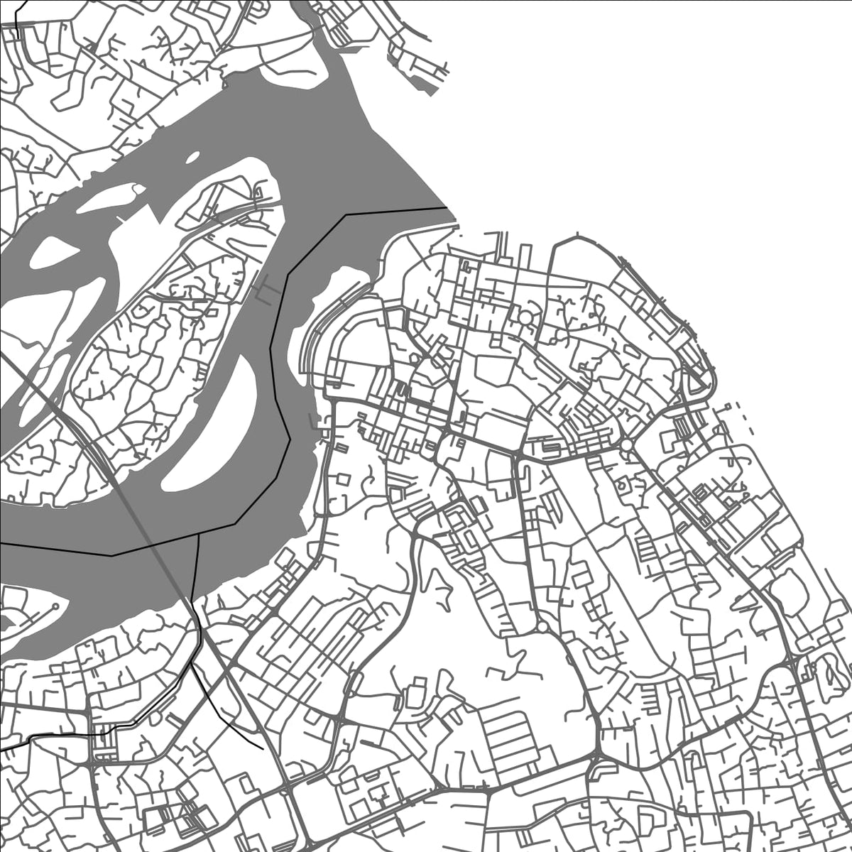 ROAD MAP OF KUALA TERENGGANU, MALAYSIA BY MAPBAKES