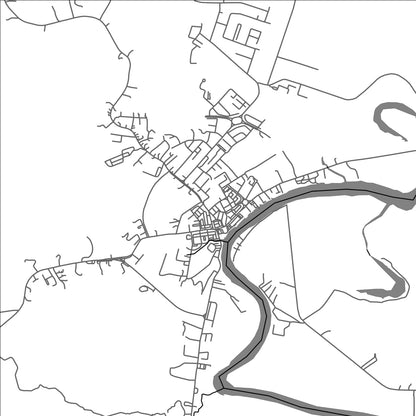 ROAD MAP OF LAWAS, MALAYSIA BY MAPBAKES