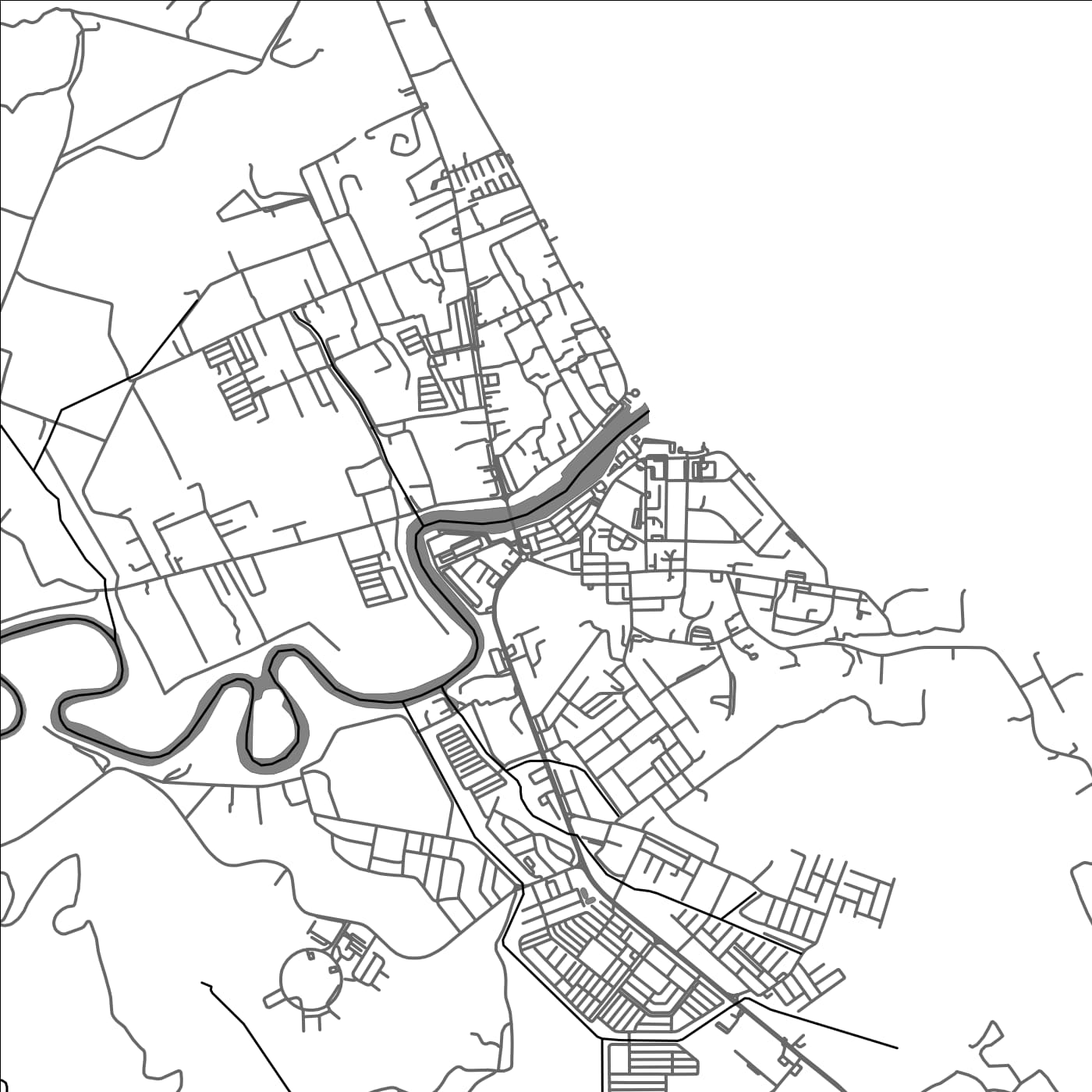 ROAD MAP OF MERSING, MALAYSIA BY MAPBAKES