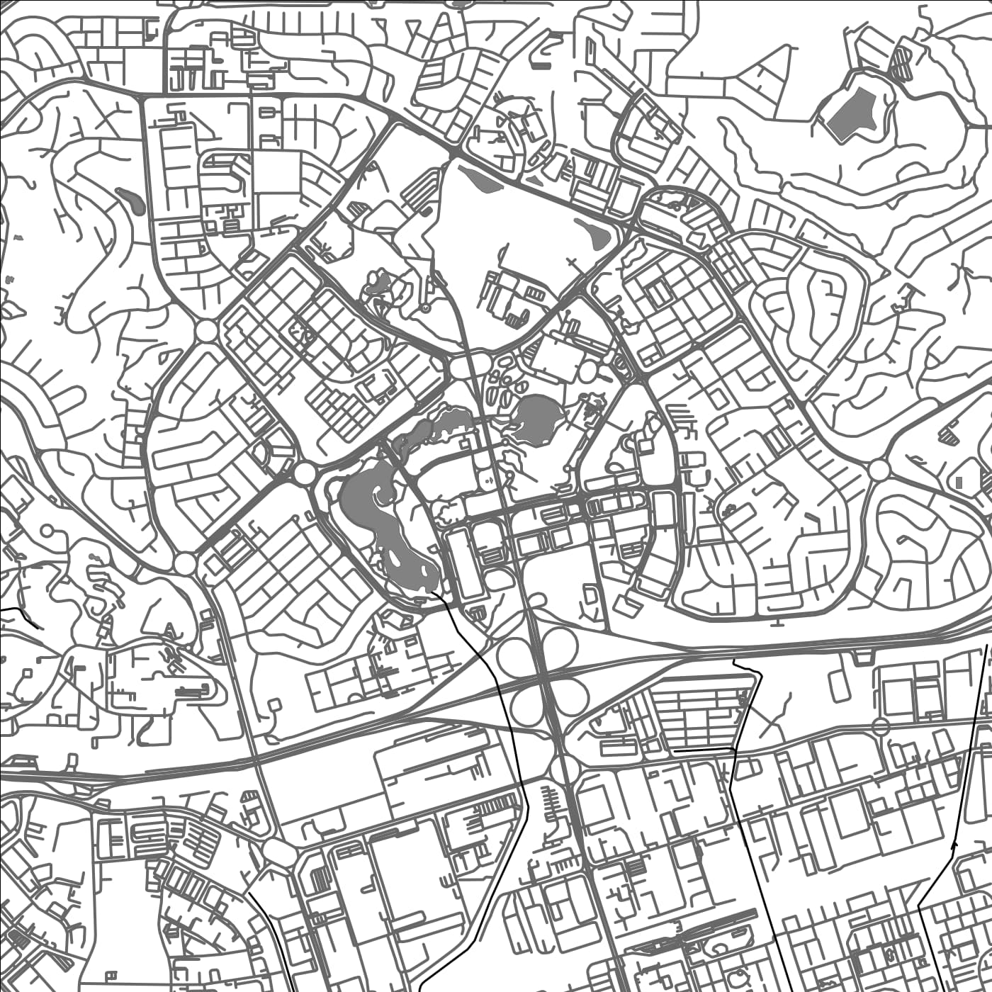 ROAD MAP OF SHAH ALAM, MALAYSIA BY MAPBAKES