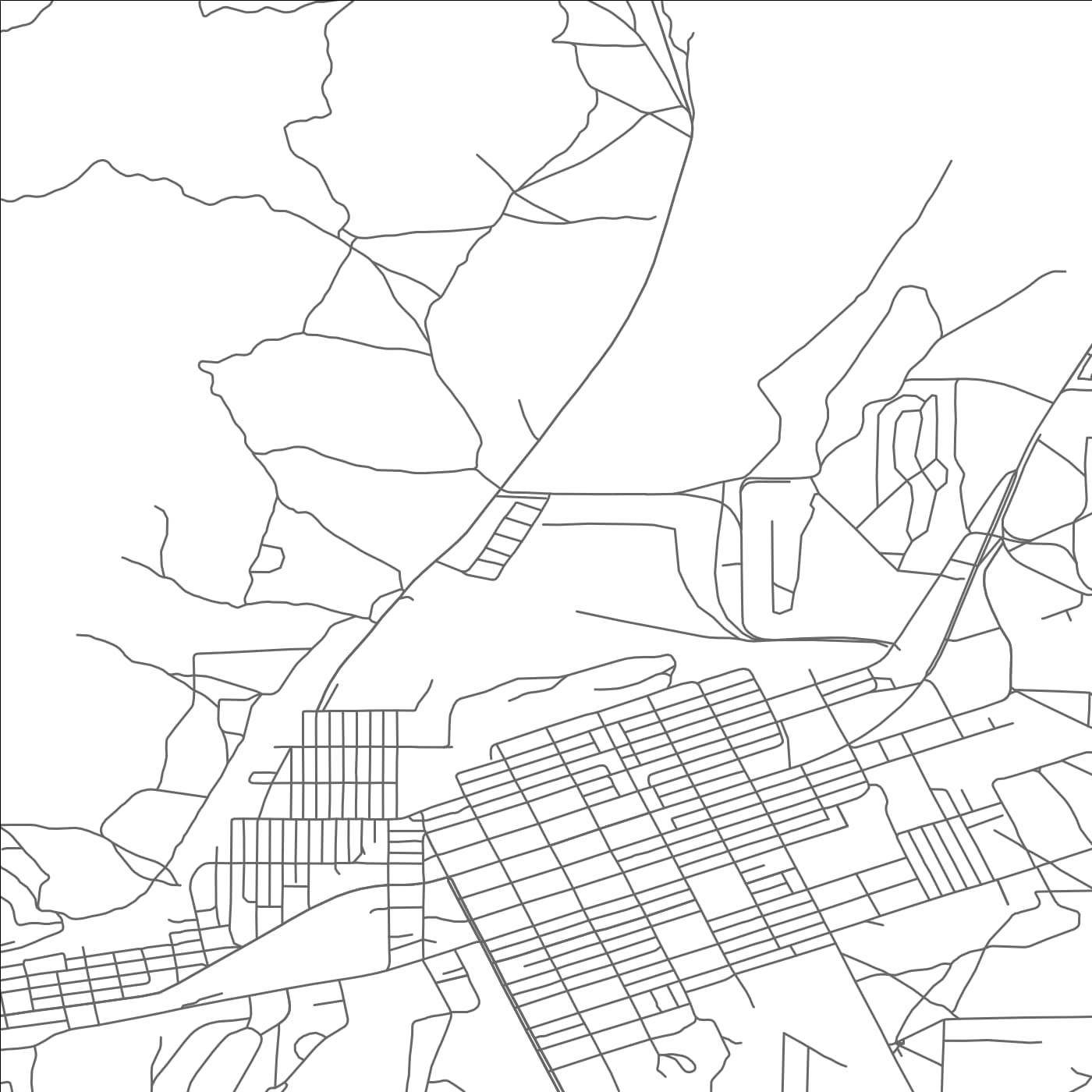 ROAD MAP OF ELY, NEVADA BY MAPBAKES