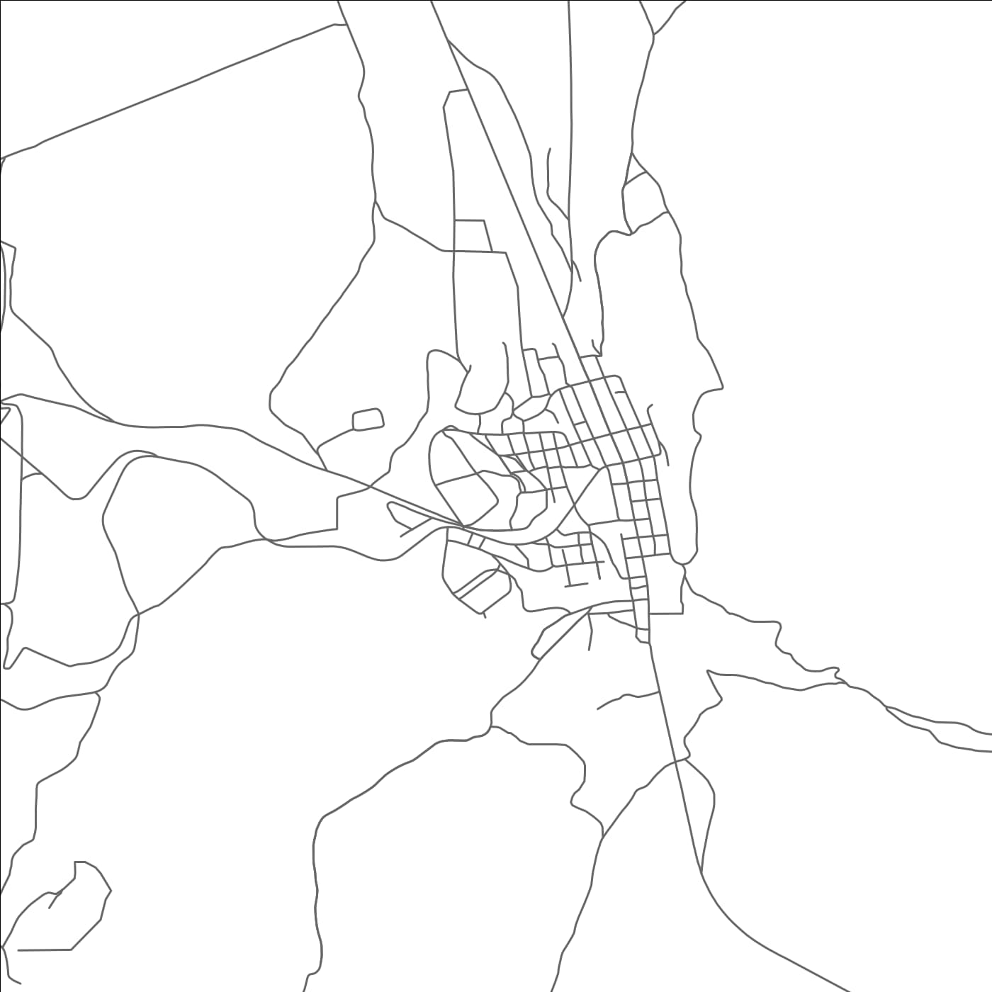 ROAD MAP OF EUREKA, NEVADA BY MAPBAKES