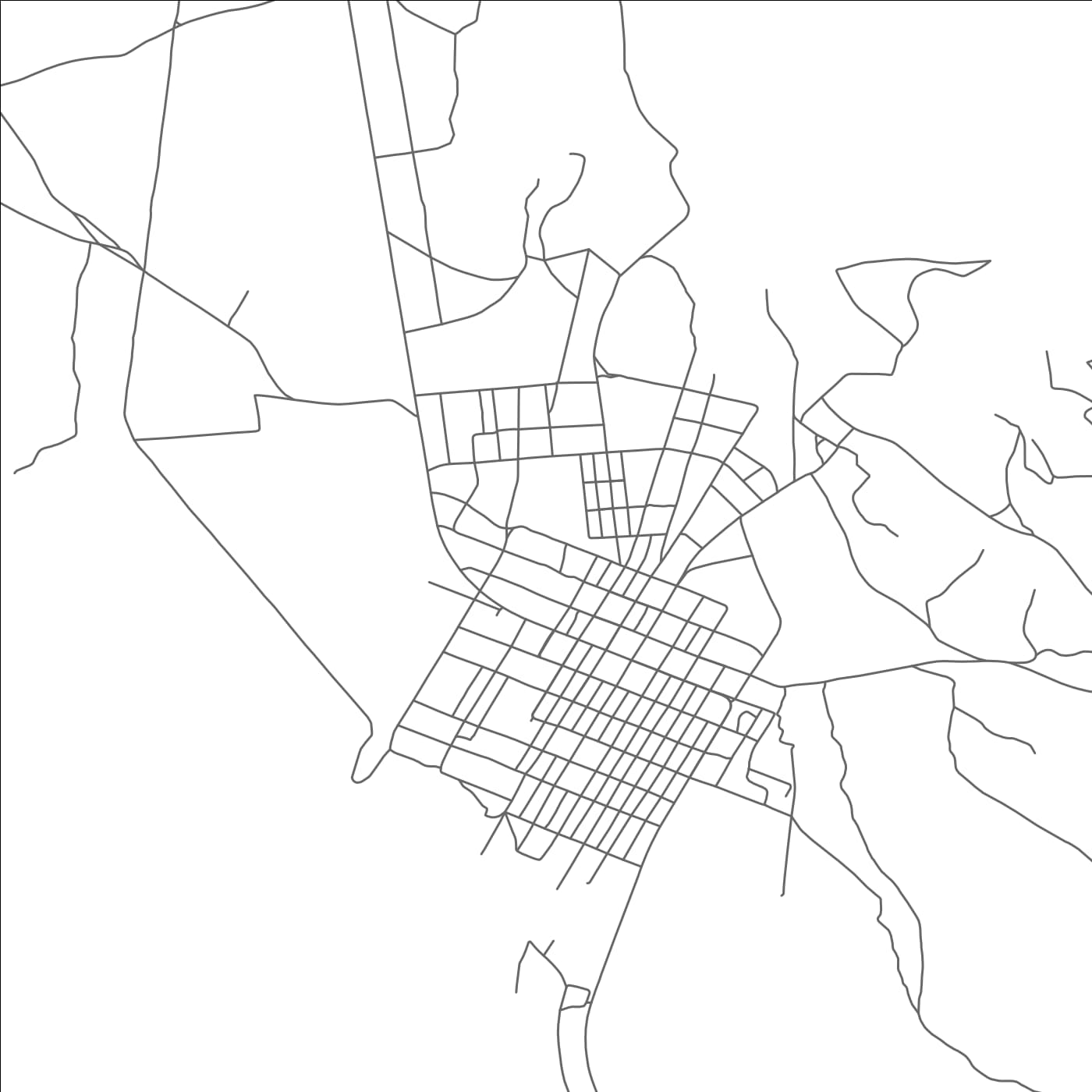 ROAD MAP OF GOLDFIELD, NEVADA BY MAPBAKES