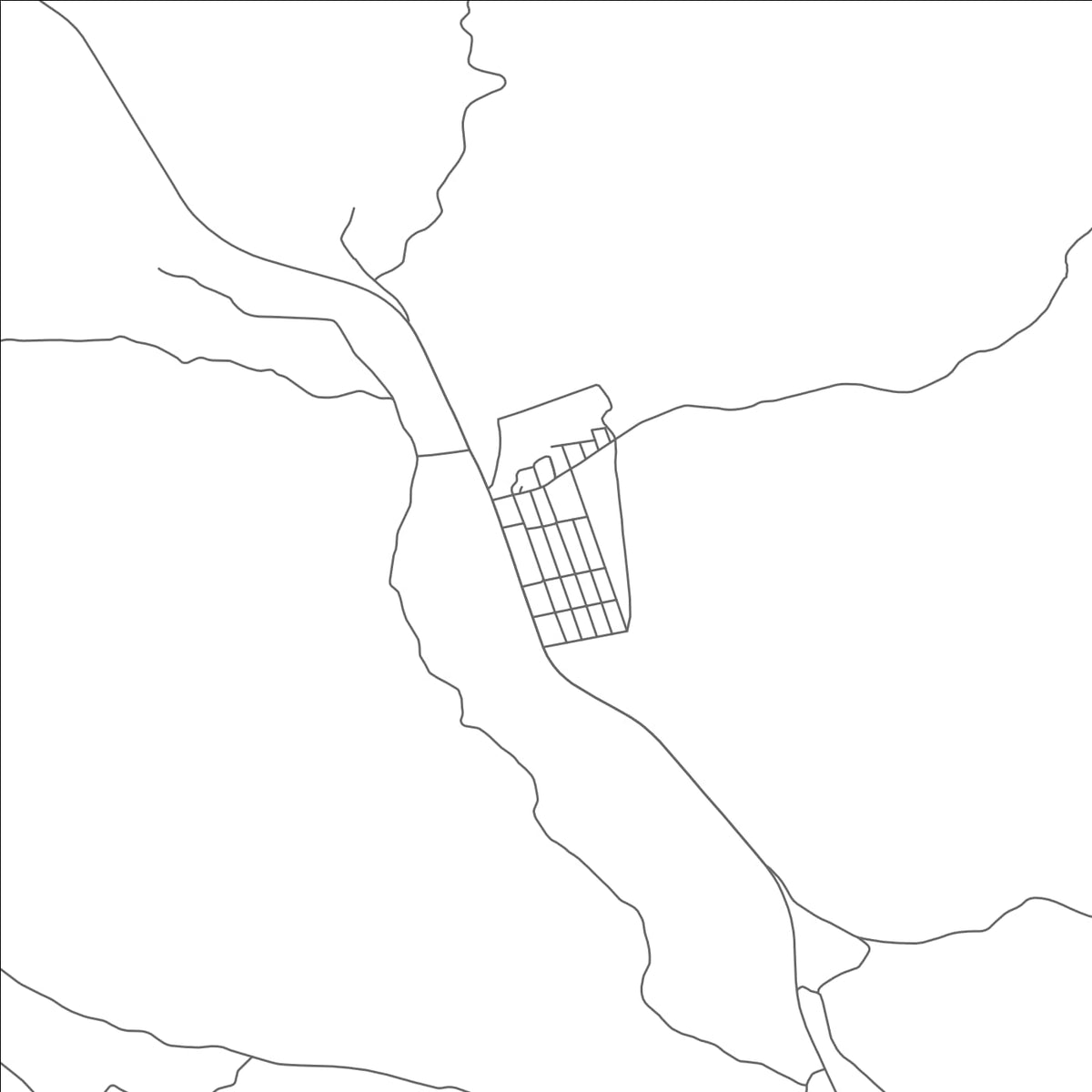 ROAD MAP OF MOUNTAIN CITY, NEVADA BY MAPBAKES