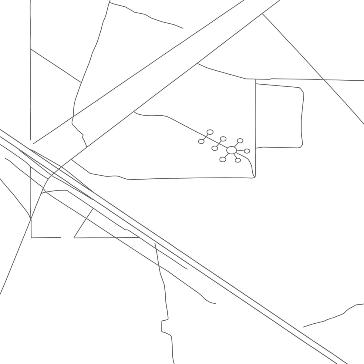 ROAD MAP OF OASIS, NEVADA BY MAPBAKES