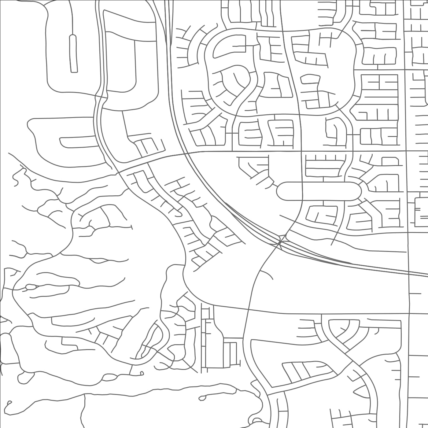 ROAD MAP OF SUMMERLIN SOUTH, NEVADA BY MAPBAKES