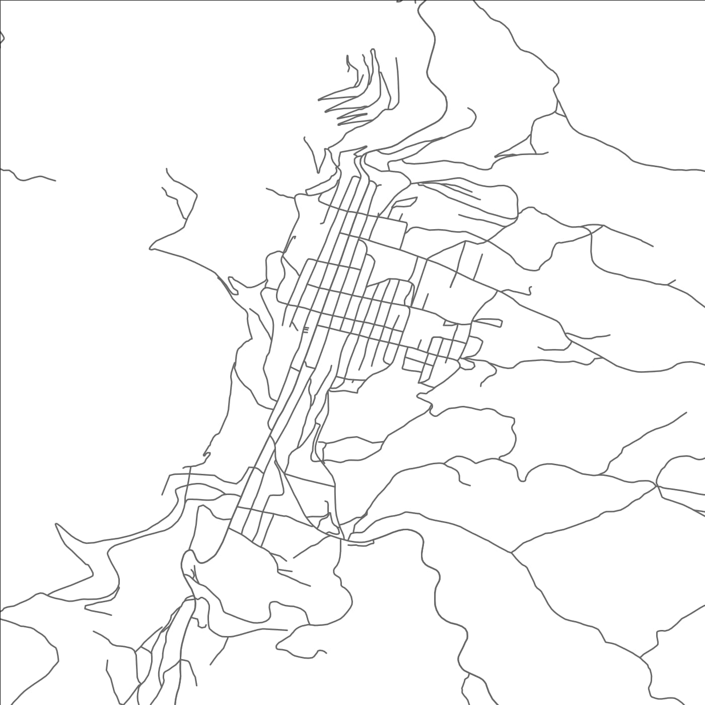 ROAD MAP OF VIRGINIA CITY, NEVADA BY MAPBAKES