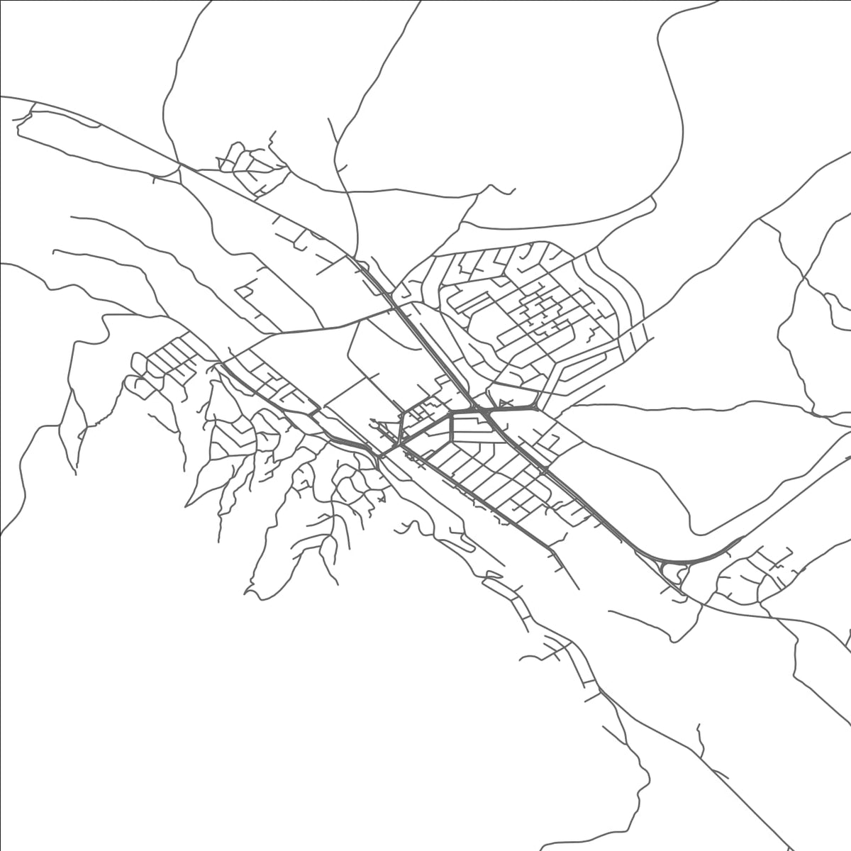 ROAD MAP OF DELCEVO, NORTH MACEDONIA BY MAPBAKES