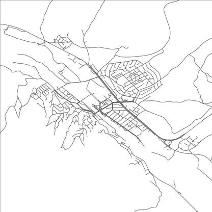 ROAD MAP OF DELCEVO, NORTH MACEDONIA BY MAPBAKES
