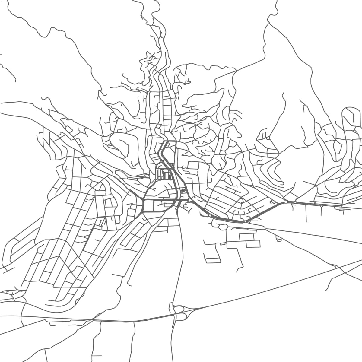 ROAD MAP OF KOCANI, NORTH MACEDONIA BY MAPBAKES