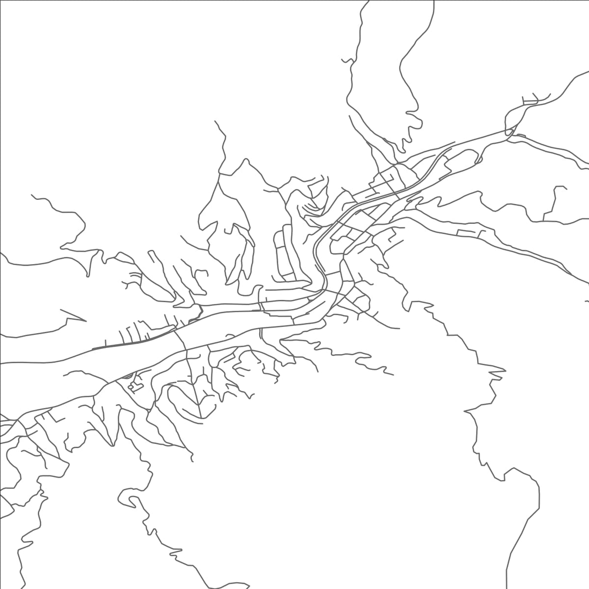 ROAD MAP OF KRIVA PALANKA, NORTH MACEDONIA BY MAPBAKES
