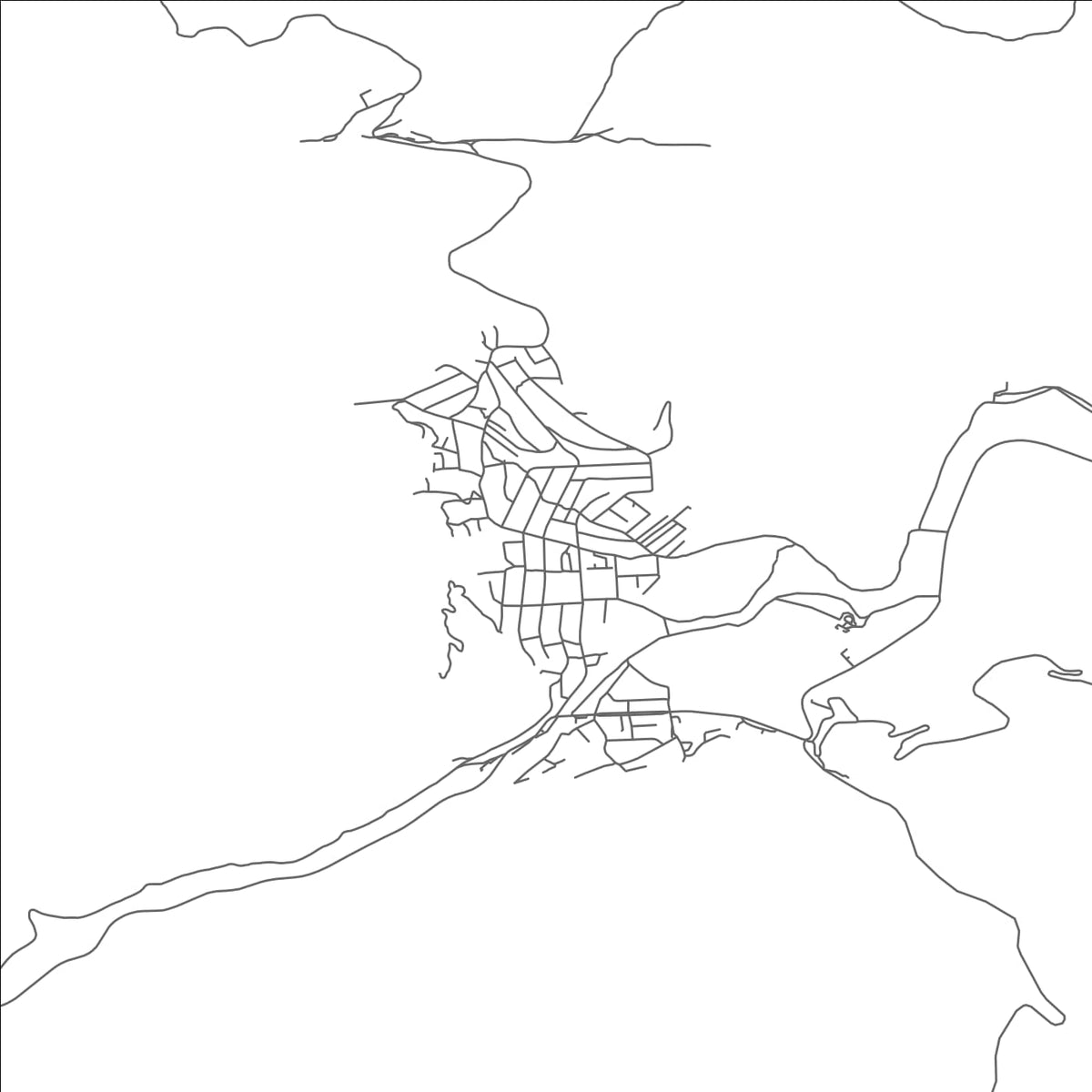 ROAD MAP OF MAKEDONSKI BROD, NORTH MACEDONIA BY MAPBAKES