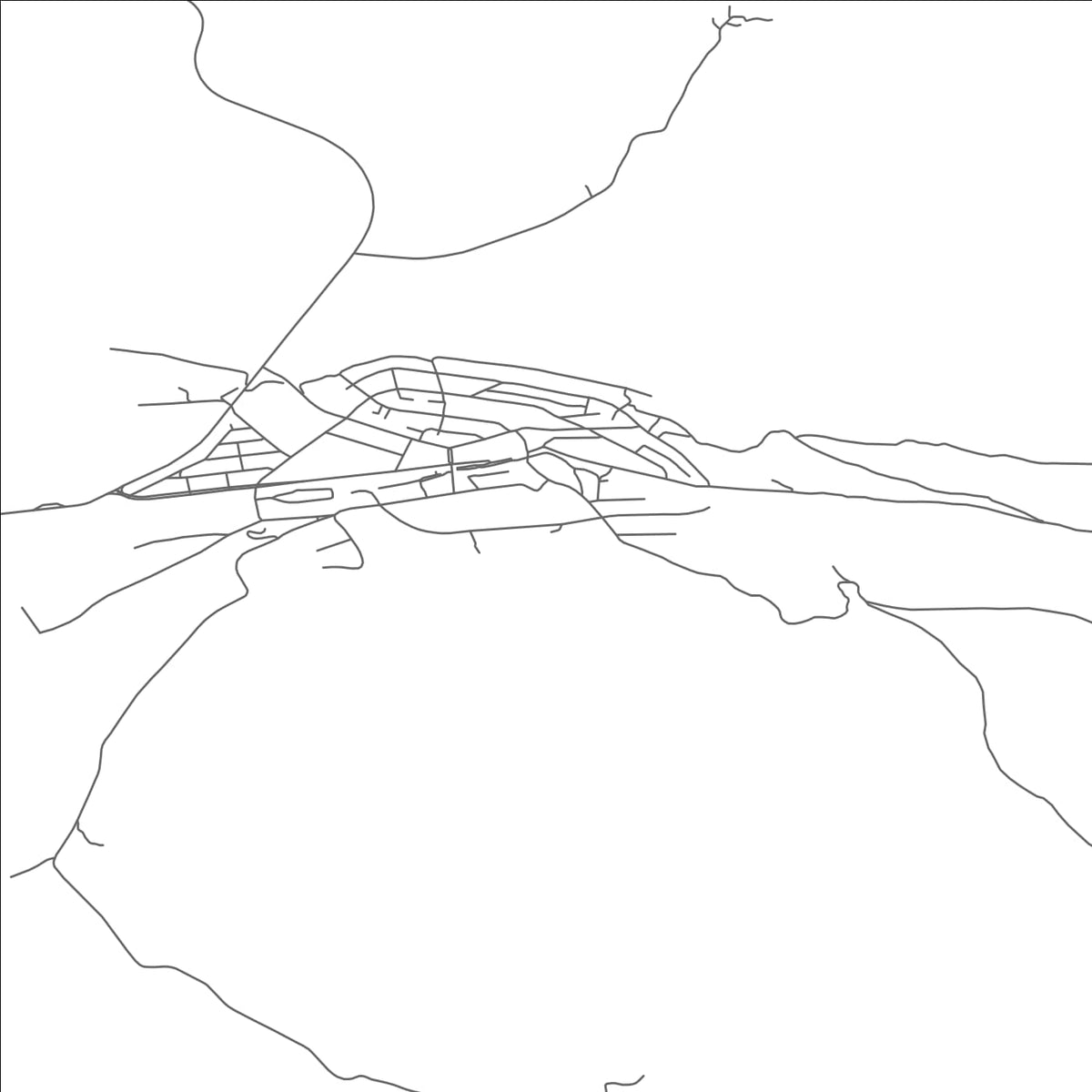 ROAD MAP OF POESHEVO, NORTH MACEDONIA BY MAPBAKES