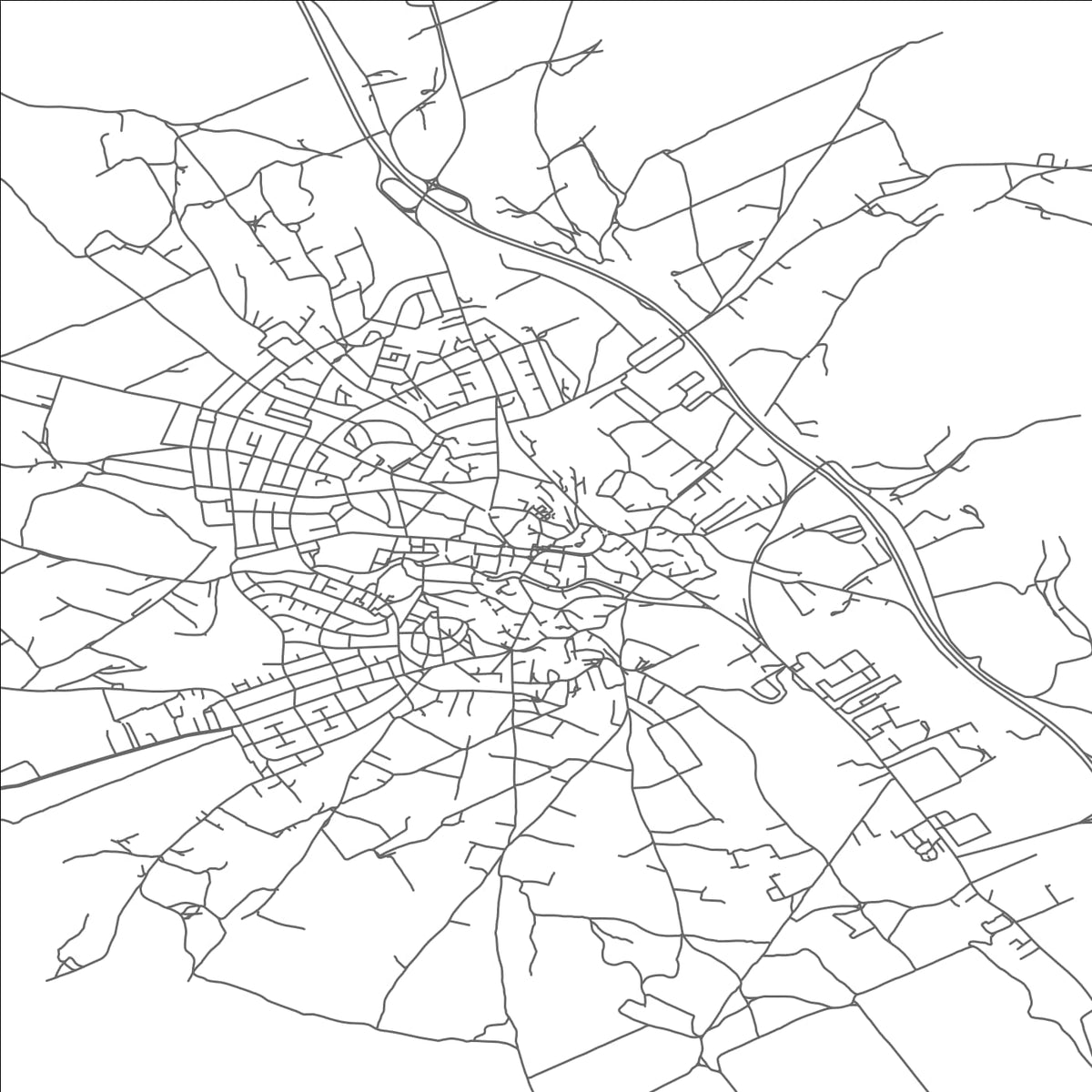 ROAD MAP OF SVETI NIKOLE, NORTH MACEDONIA BY MAPBAKES
