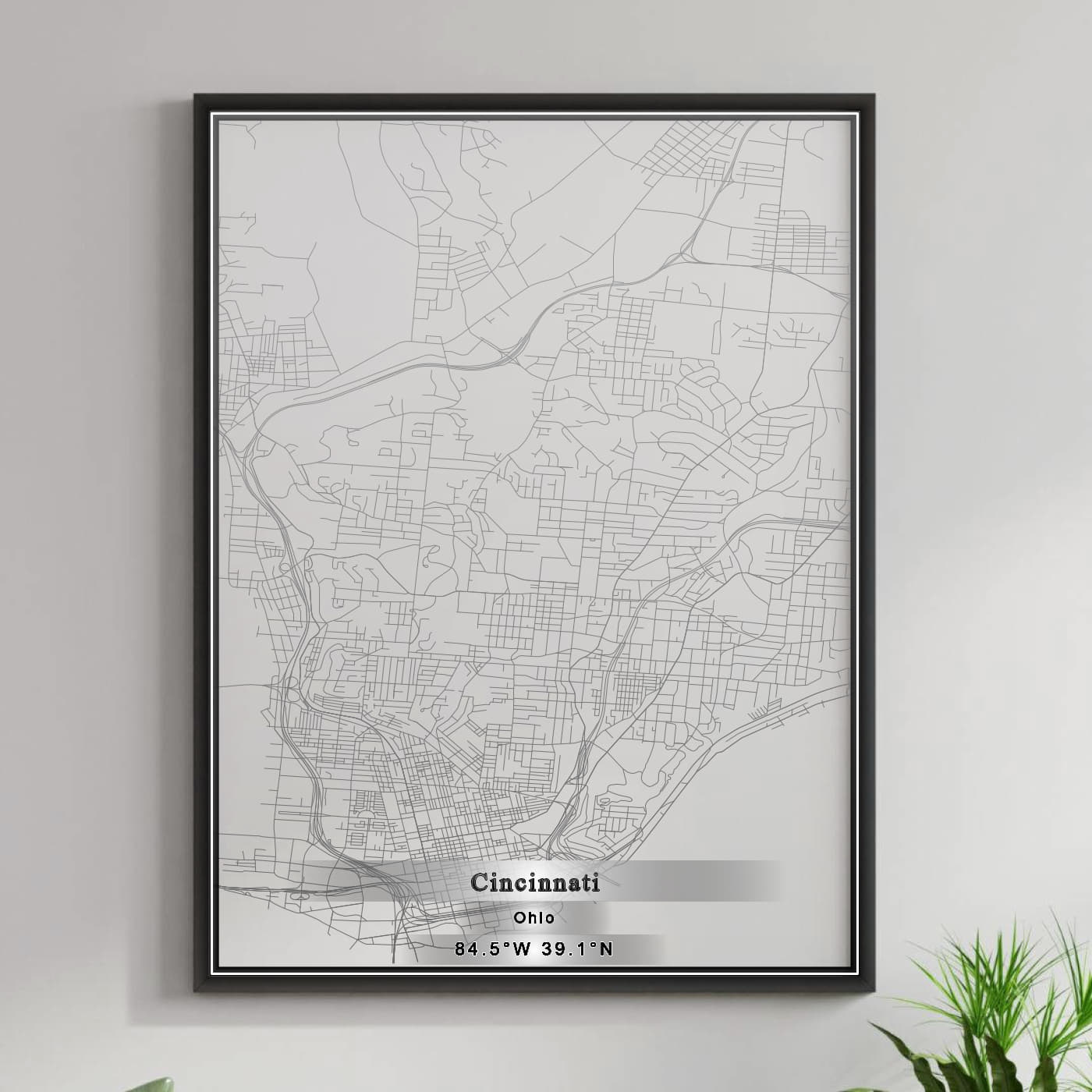 ROAD MAP OF CINCINNATI, OHIO BY MAPBAKES