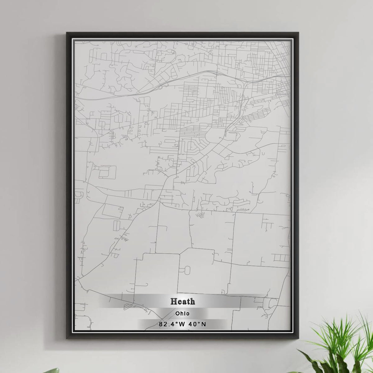 ROAD MAP OF HEATH, OHIO BY MAPBAKES