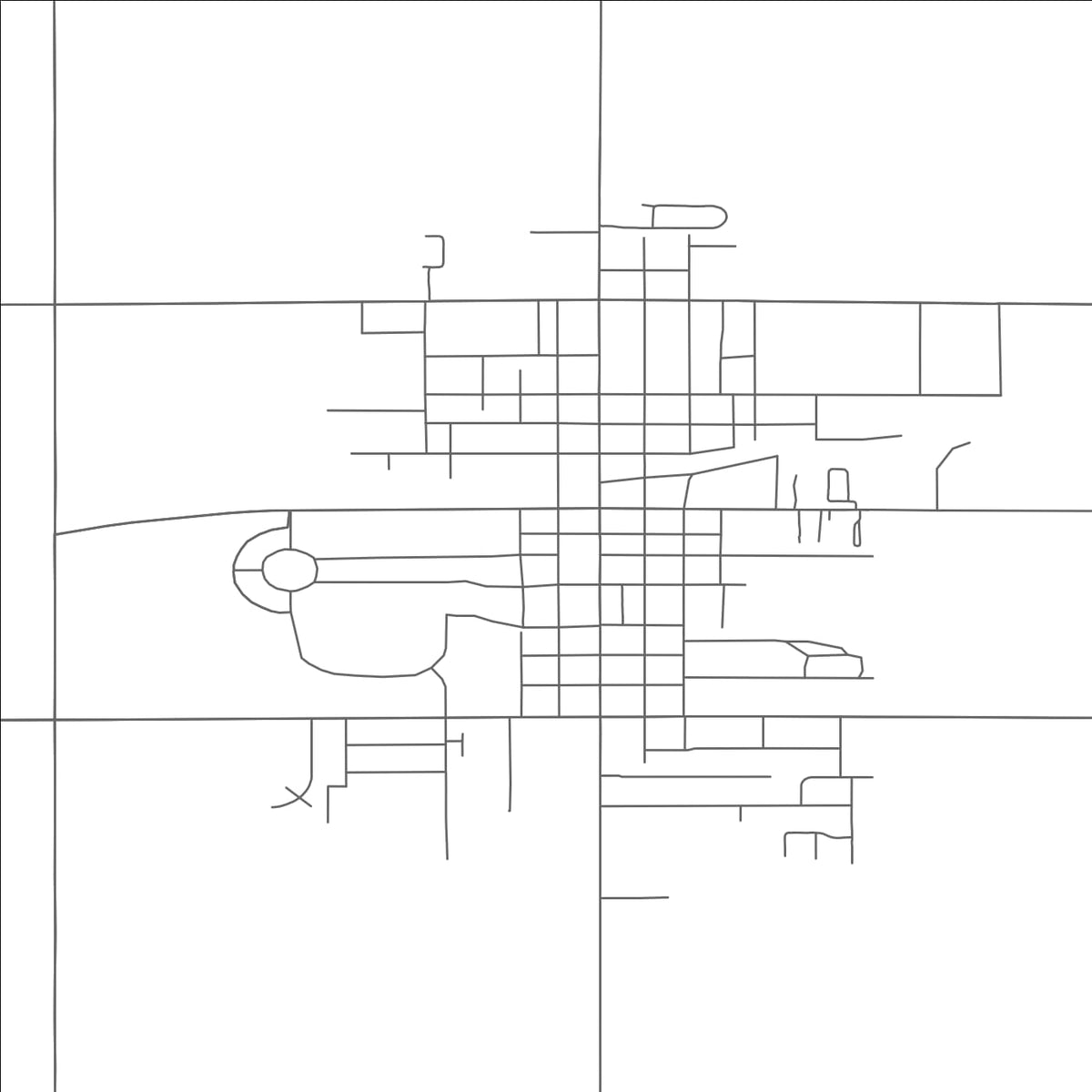 ROAD MAP OF ADA, OHIO BY MAPBAKES