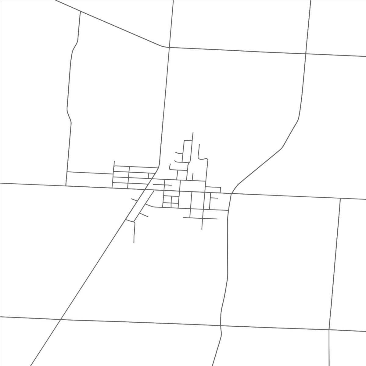 ROAD MAP OF ASHLEY, OHIO BY MAPBAKES