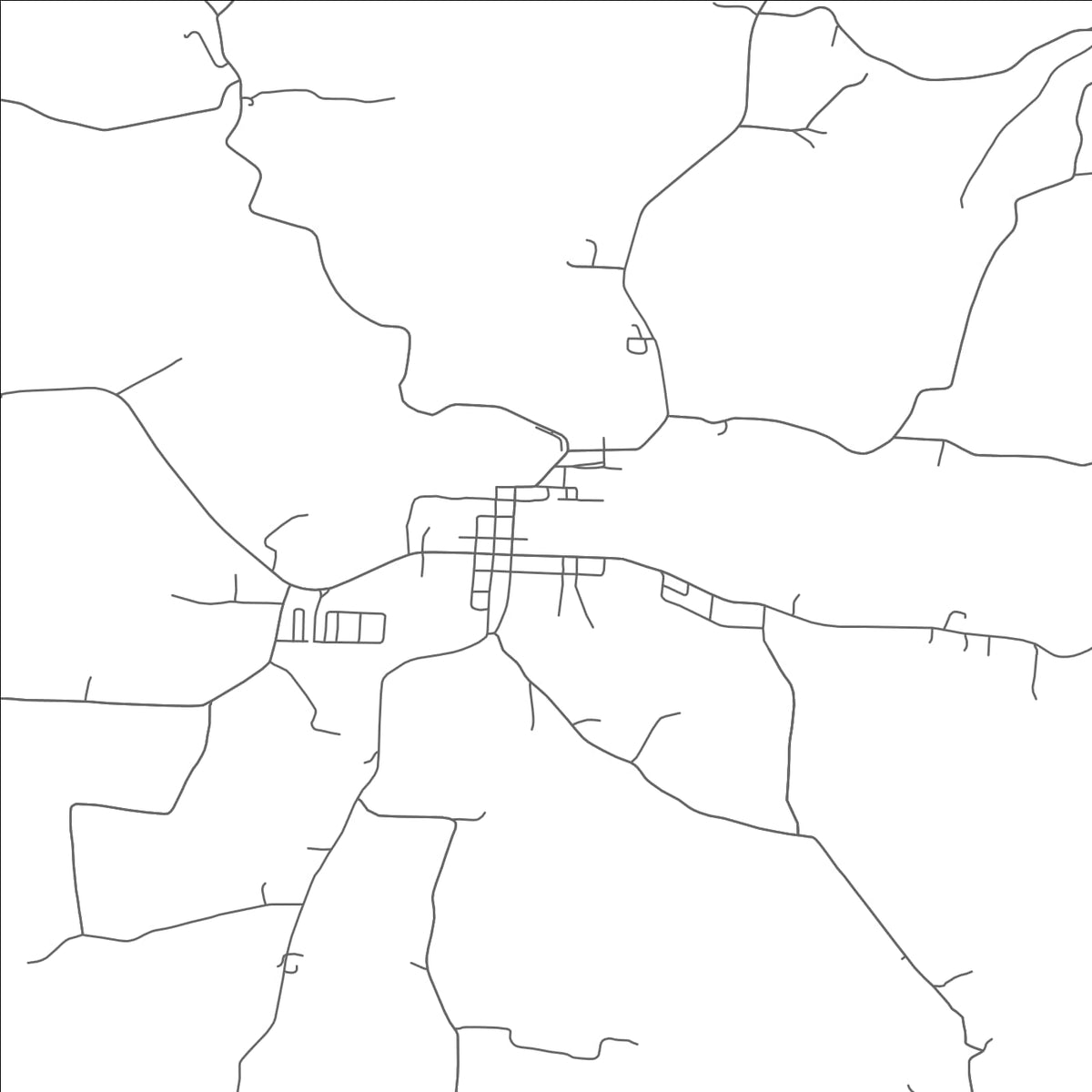ROAD MAP OF BEALLSVILLE, OHIO BY MAPBAKES