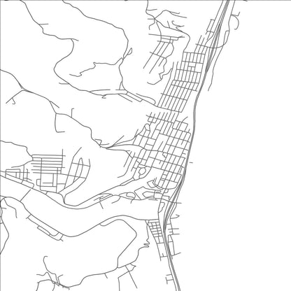 ROAD MAP OF BELLAIRE, OHIO BY MAPBAKES