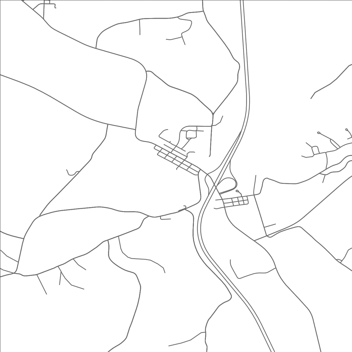 ROAD MAP OF BELLE VALLEY, OHIO BY MAPBAKES