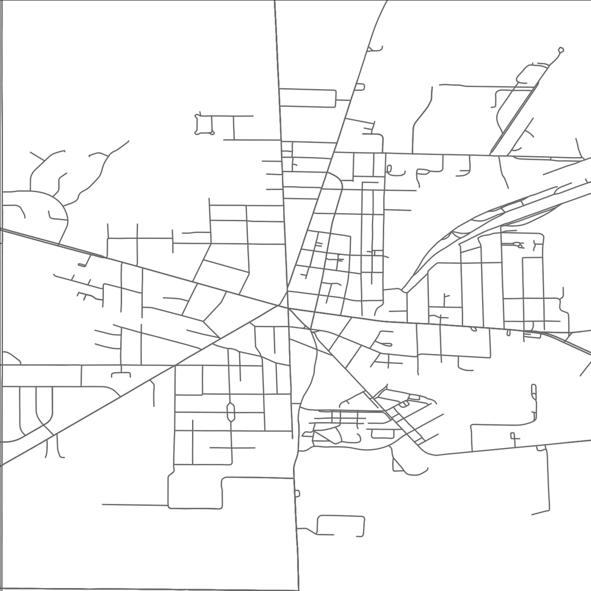 ROAD MAP OF BELLEVUE, OHIO BY MAPBAKES