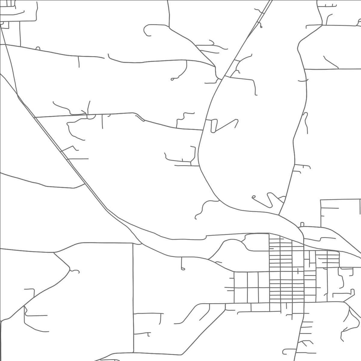 ROAD MAP OF BELLVILLE, OHIO BY MAPBAKES
