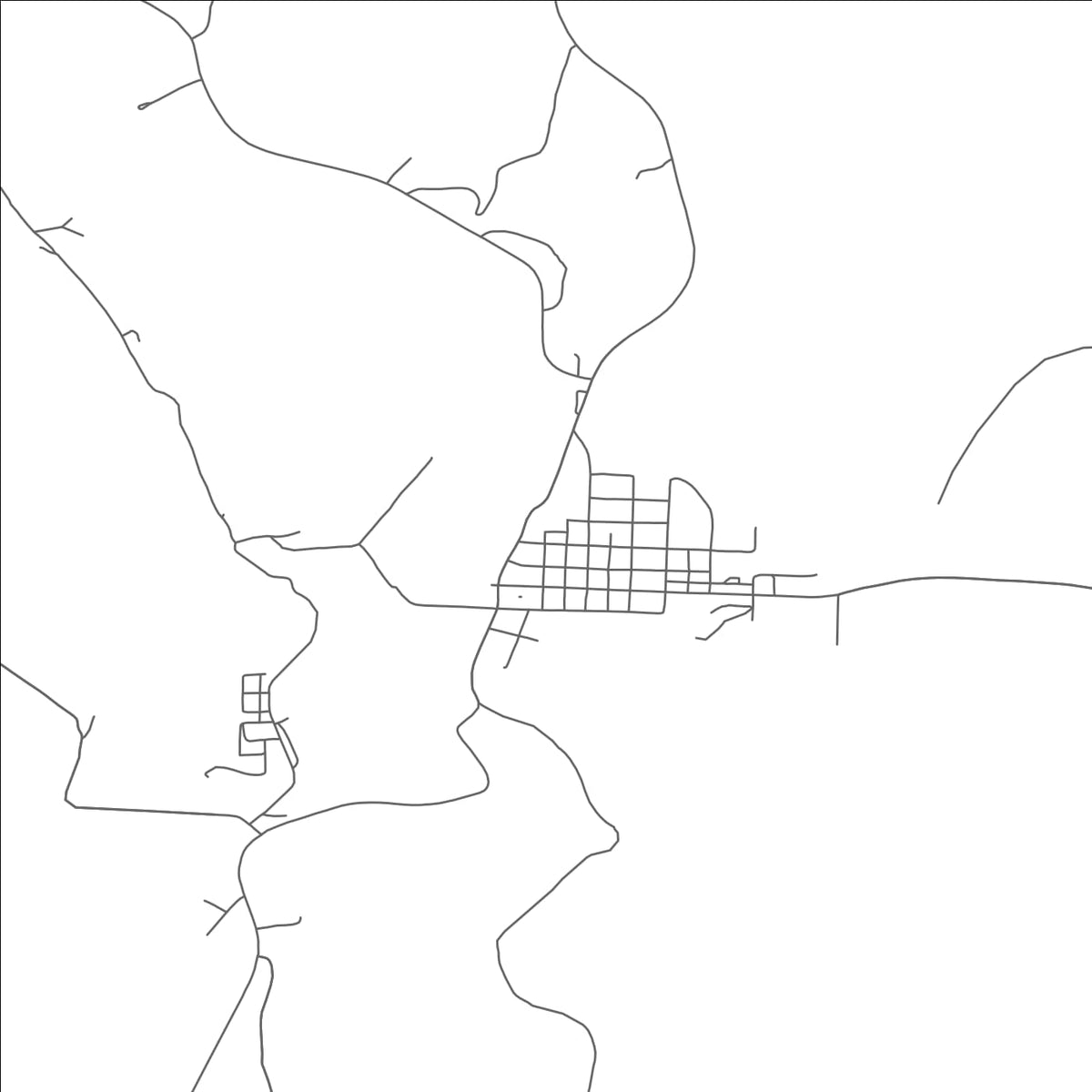 ROAD MAP OF BERGHOLZ, OHIO BY MAPBAKES
