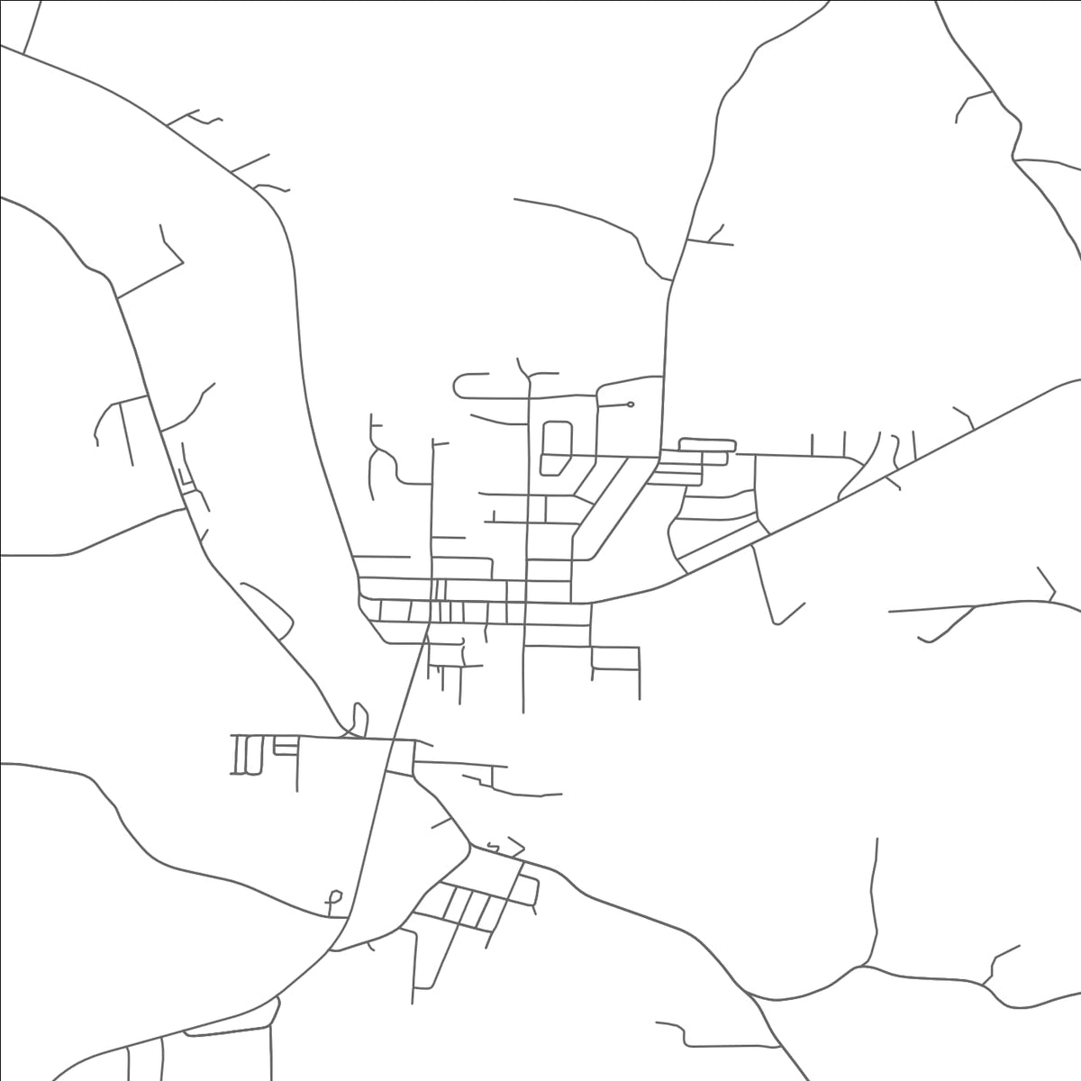 ROAD MAP OF BEVERLY, OHIO BY MAPBAKES