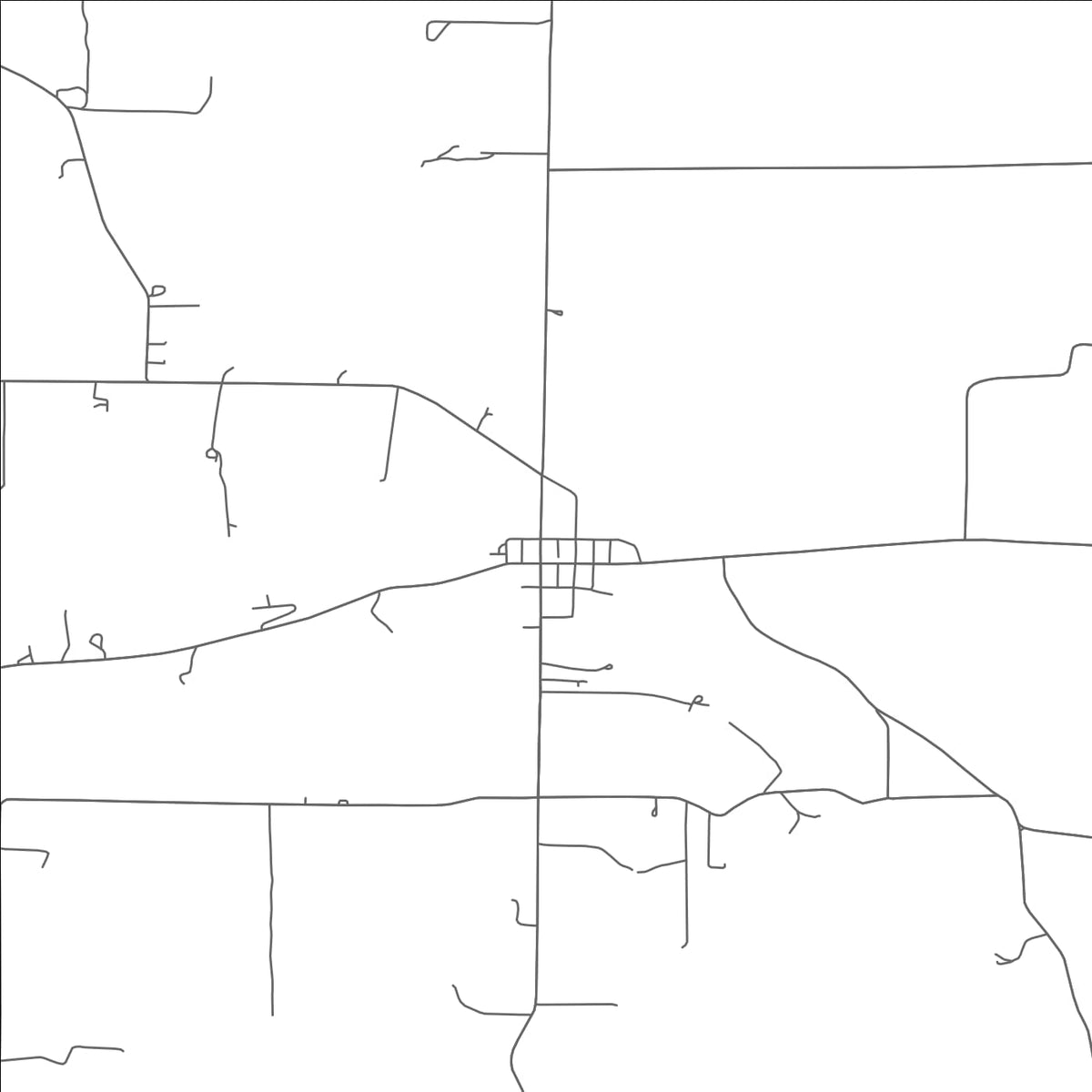 ROAD MAP OF BLADENSBURG, OHIO BY MAPBAKES