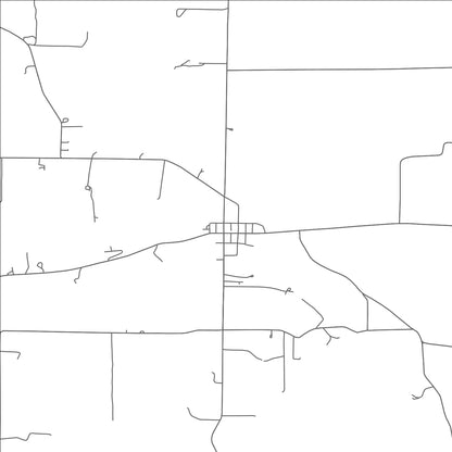 ROAD MAP OF BLADENSBURG, OHIO BY MAPBAKES