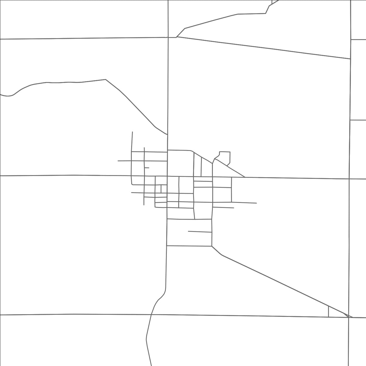 ROAD MAP OF BLOOMVILLE, OHIO BY MAPBAKES