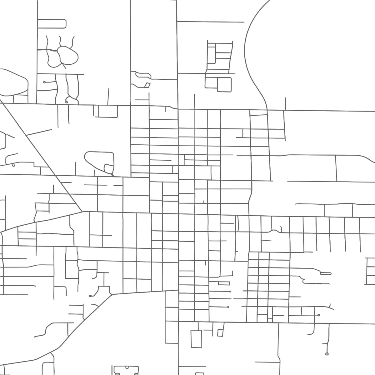 ROAD MAP OF BOWLING GREEN, OHIO BY MAPBAKES