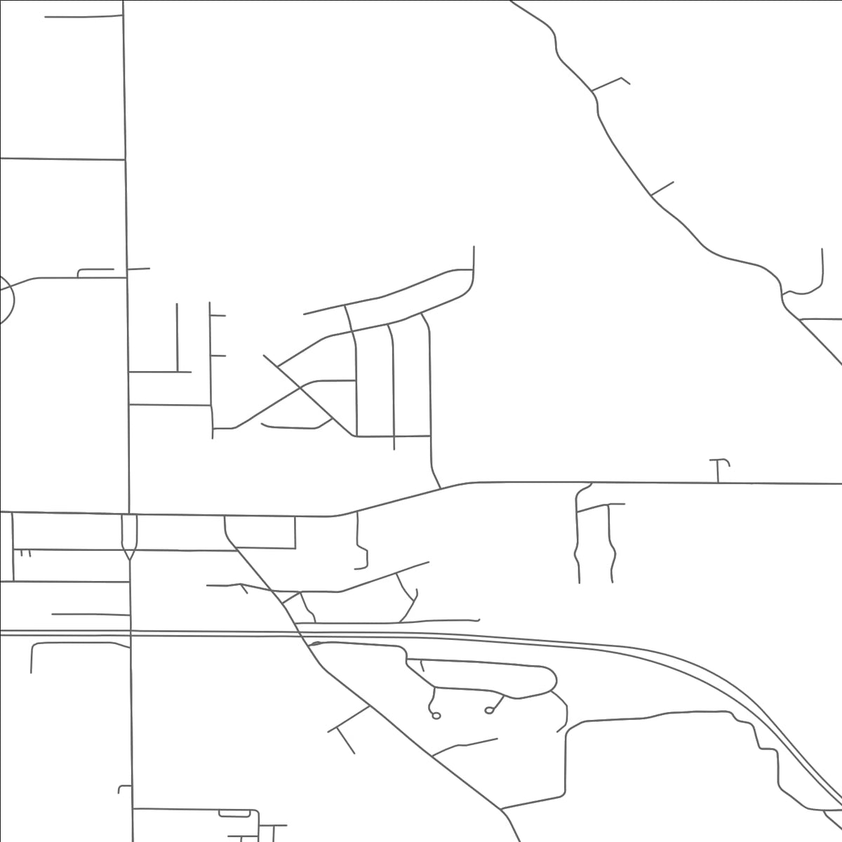 ROAD MAP OF BROOKFIELD CENTER, OHIO BY MAPBAKES