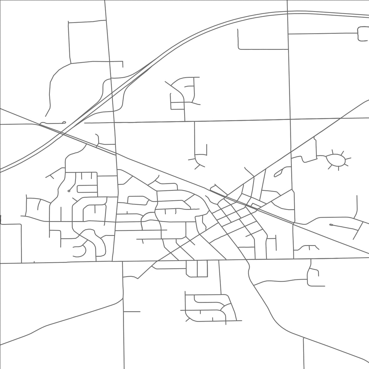 ROAD MAP OF BROOKVILLE, OHIO BY MAPBAKES