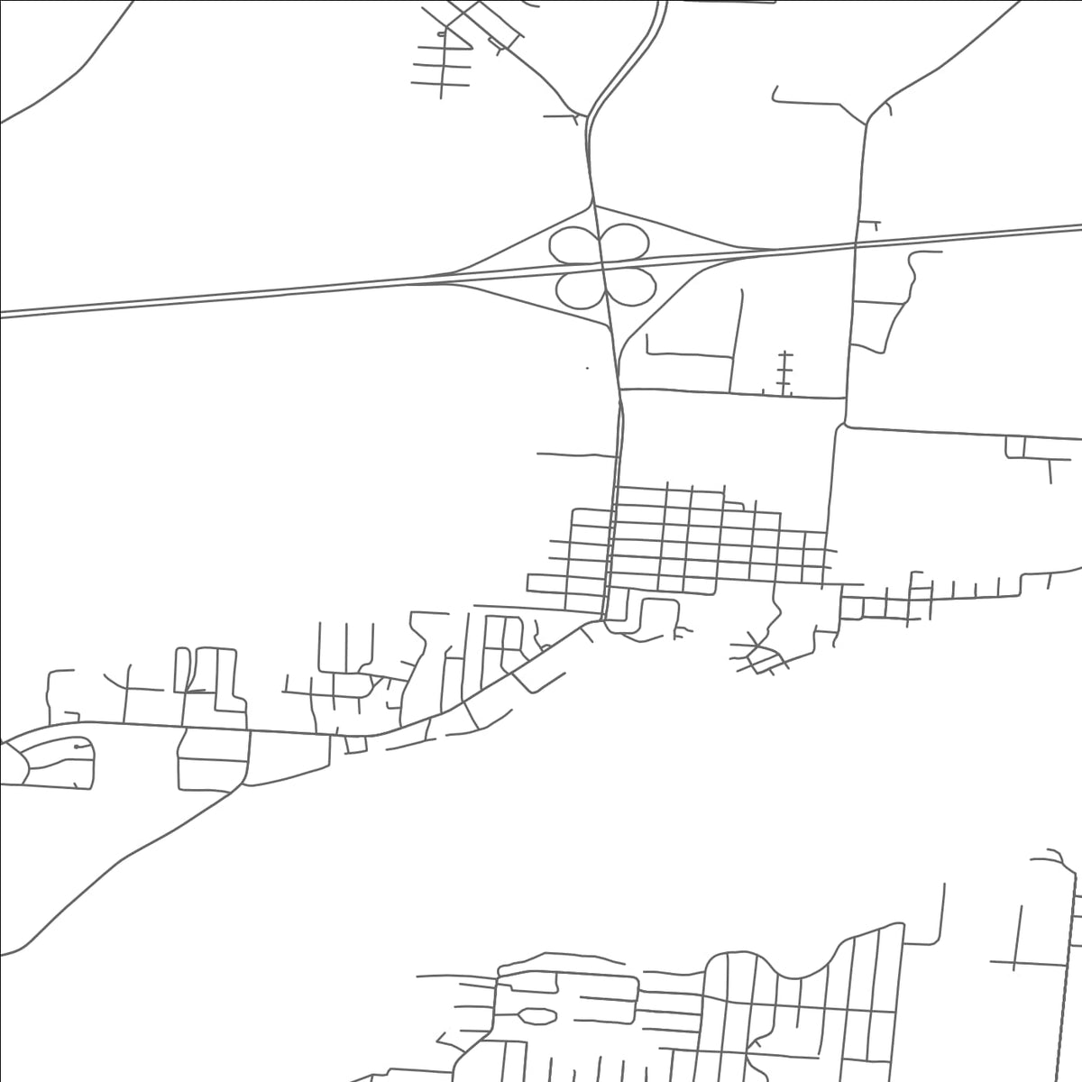 ROAD MAP OF BUCKEYE LAKE, OHIO BY MAPBAKES