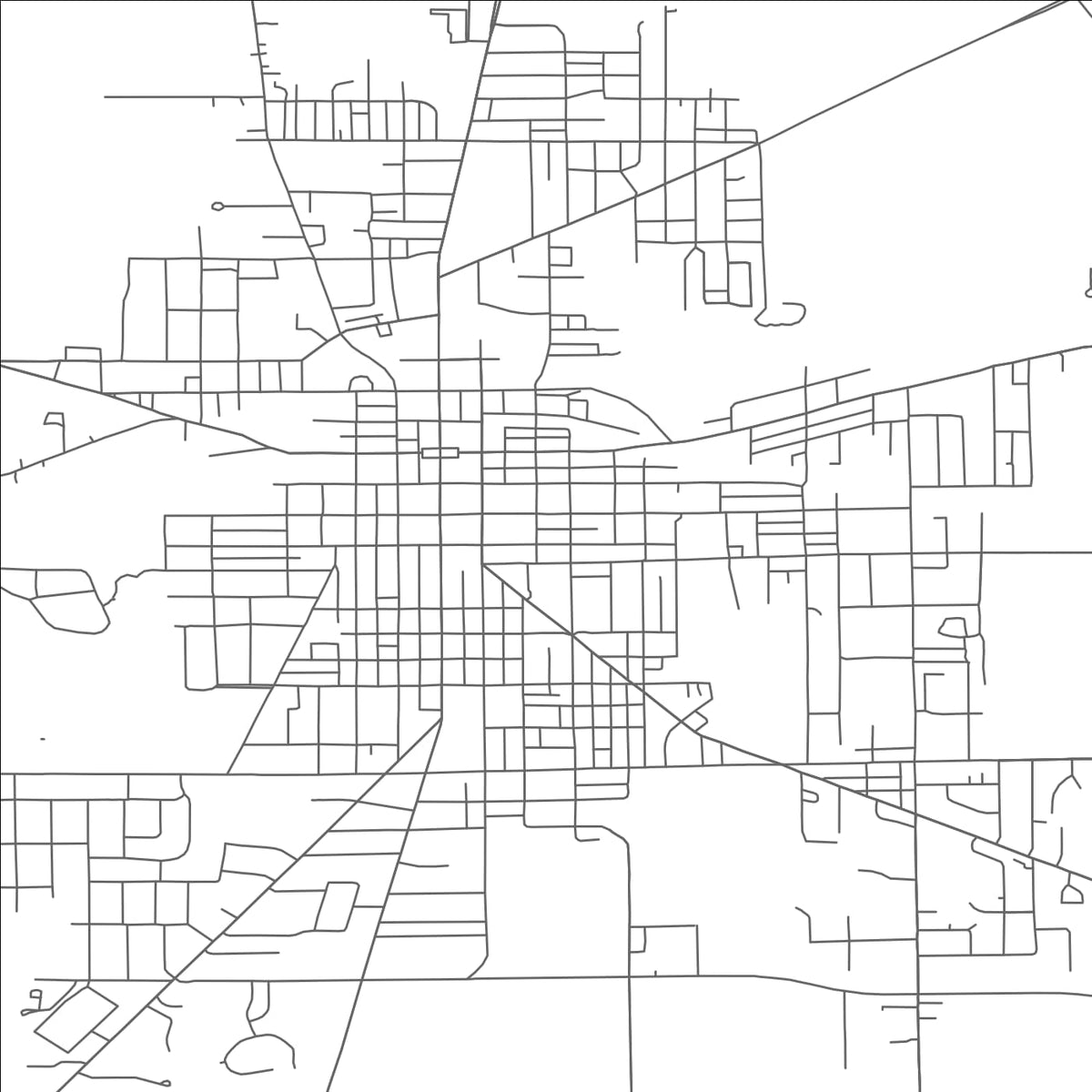 ROAD MAP OF BUCYRUS, OHIO BY MAPBAKES